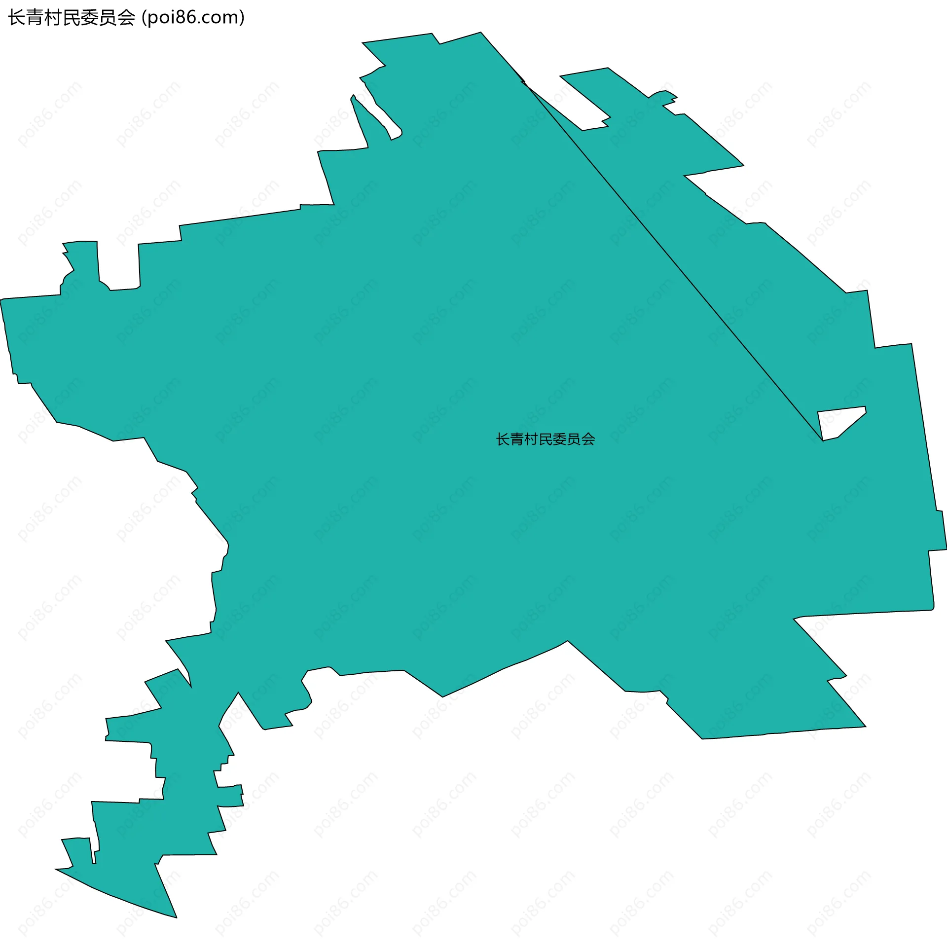 长青村民委员会边界地图