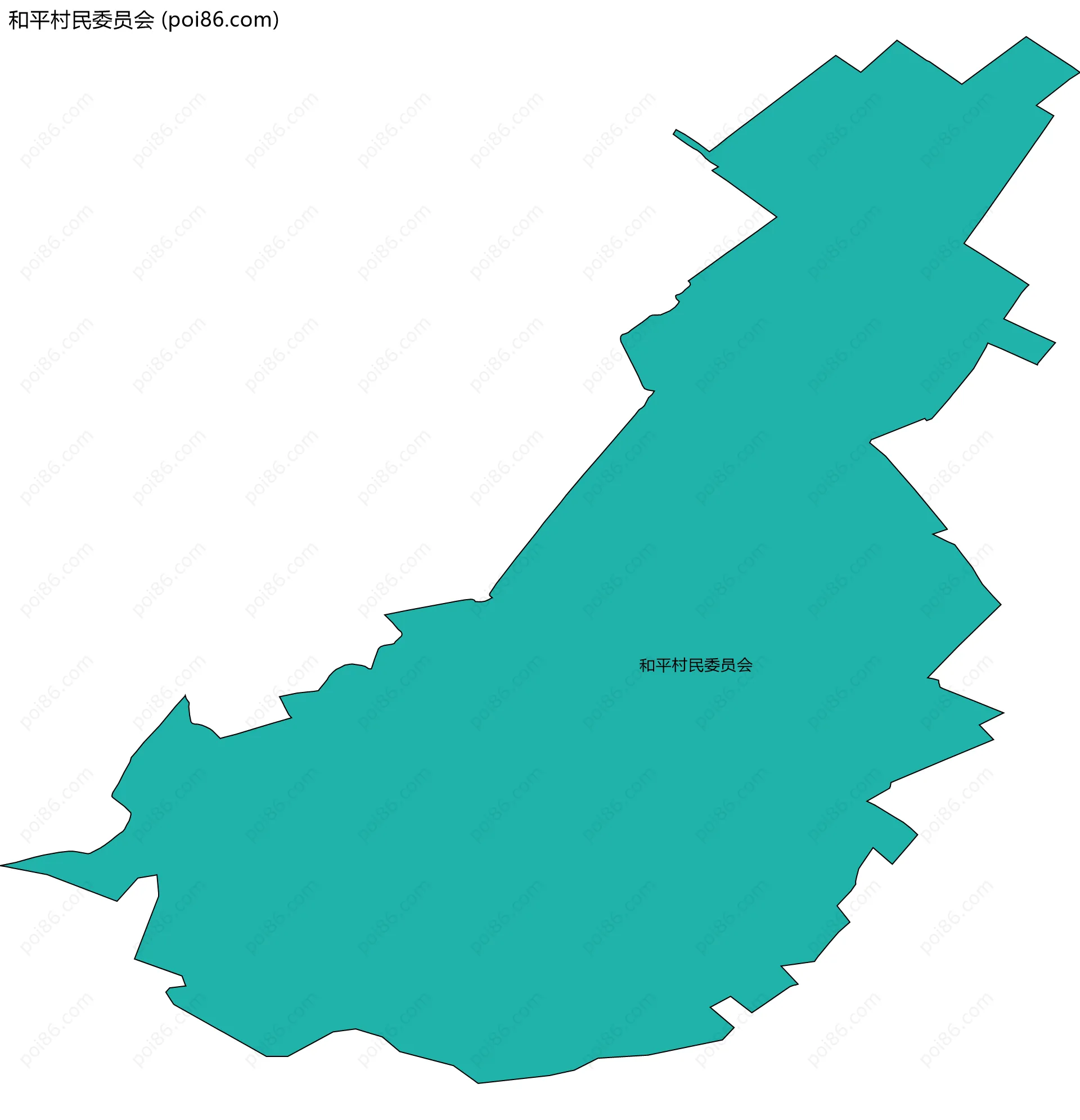 和平村民委员会边界地图