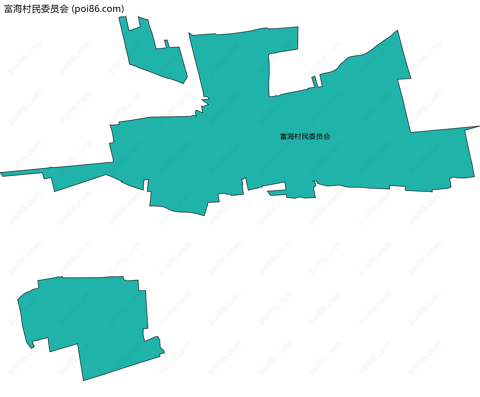 富海村民委员会边界地图