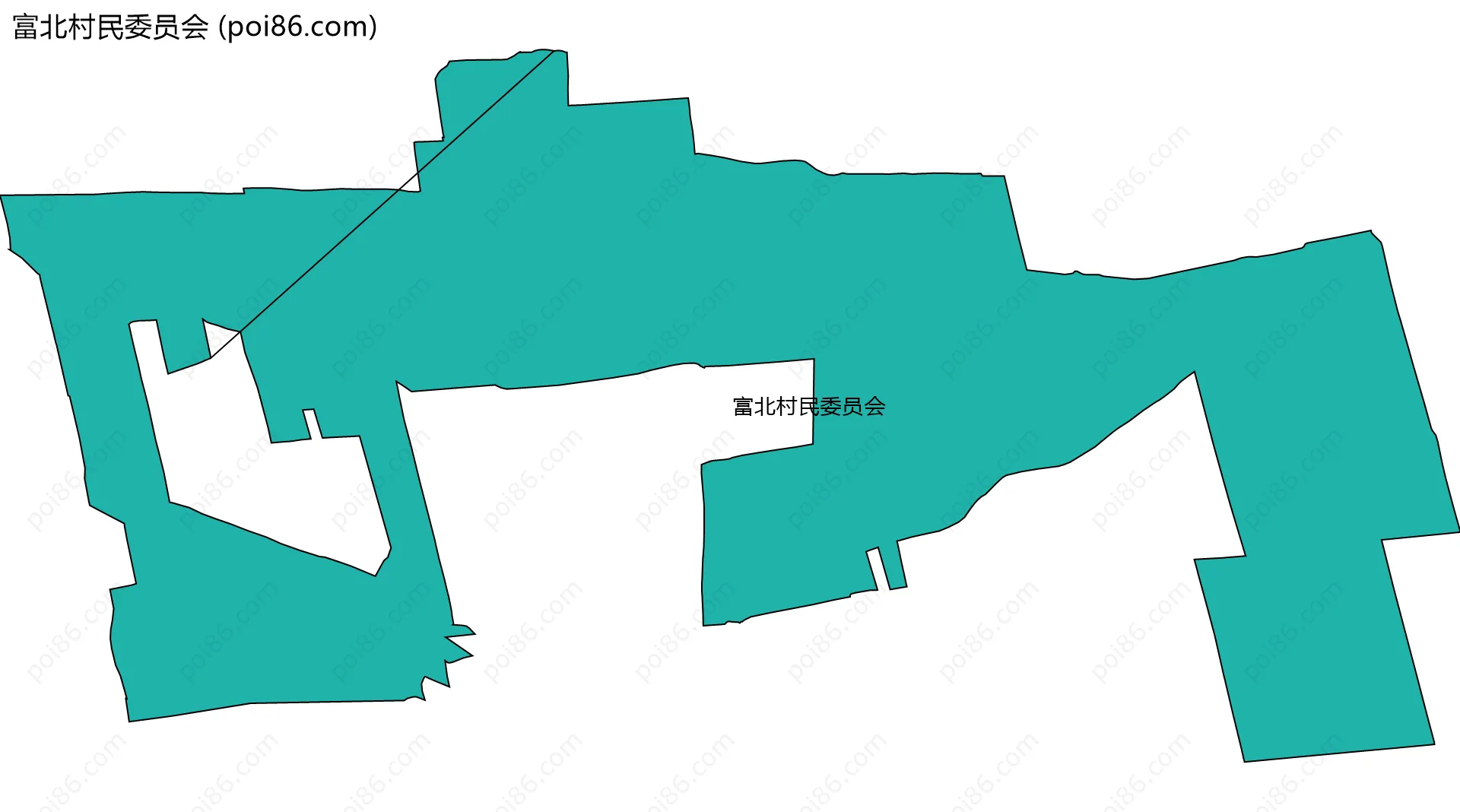 富北村民委员会边界地图