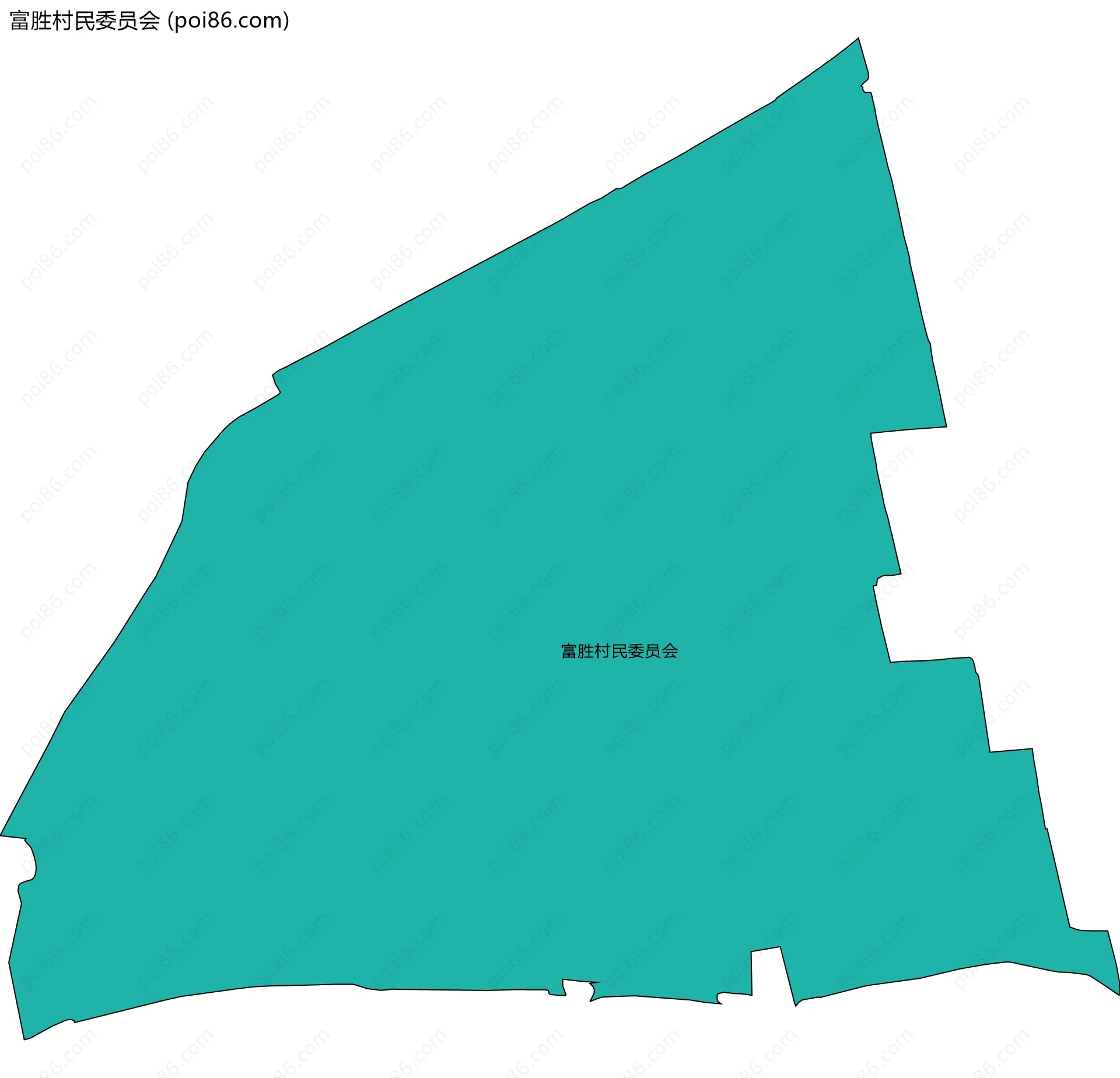 富胜村民委员会边界地图