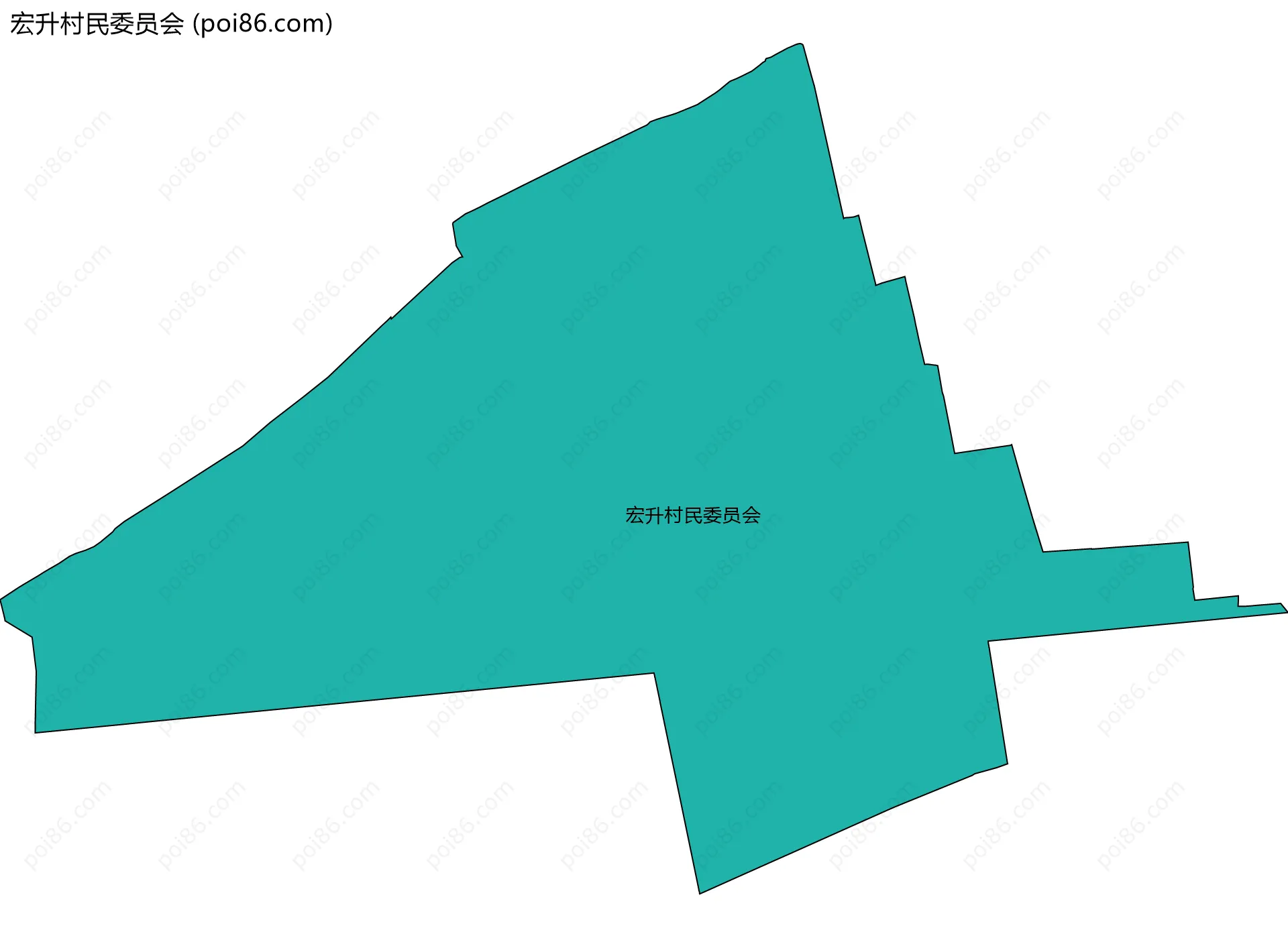 宏升村民委员会边界地图