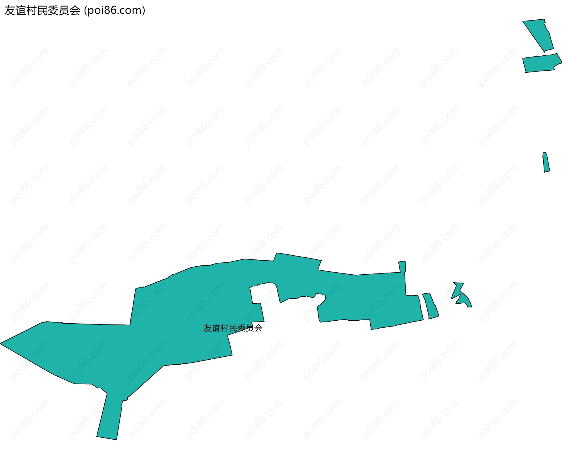 友谊村民委员会边界地图
