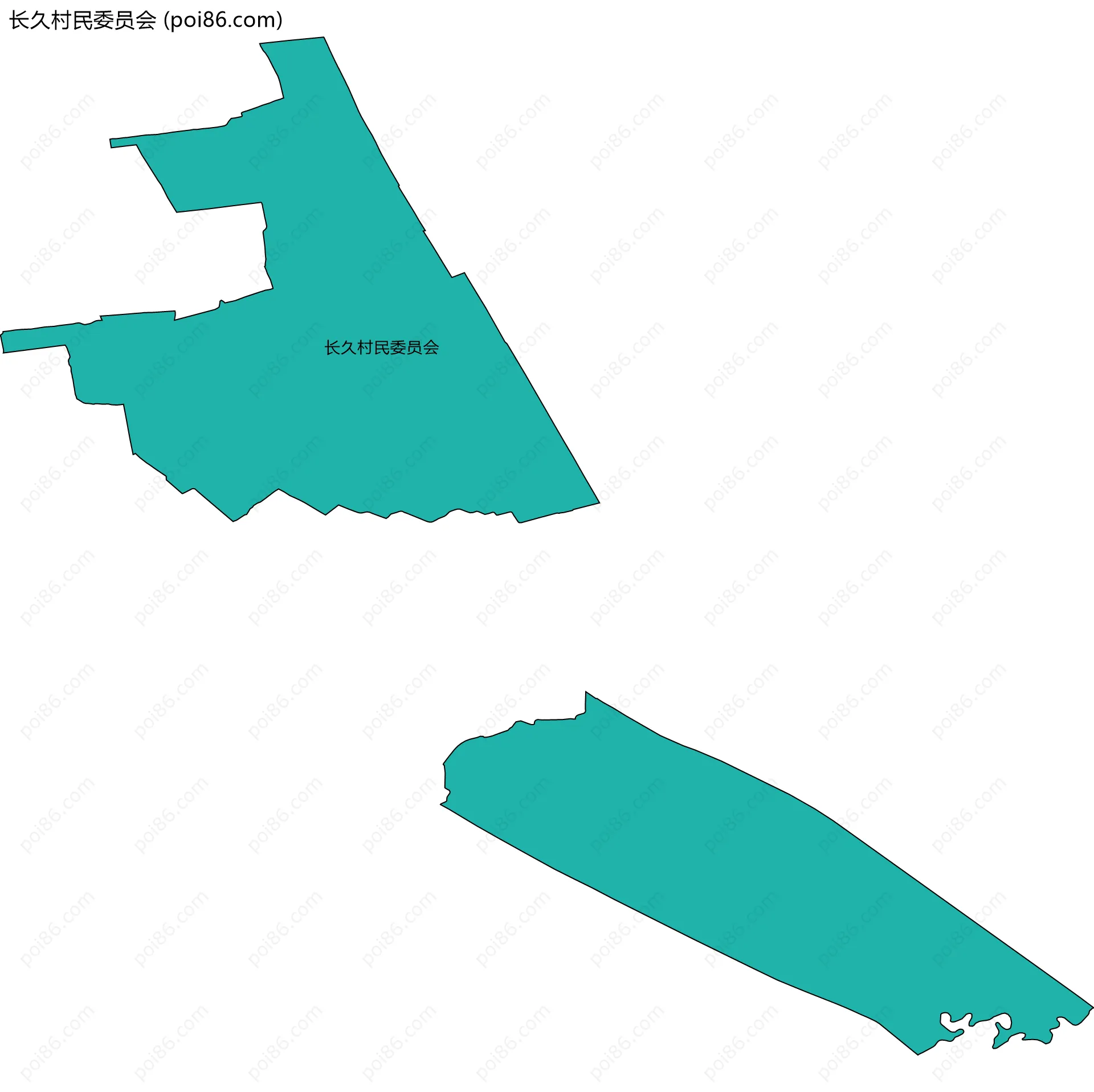 长久村民委员会边界地图