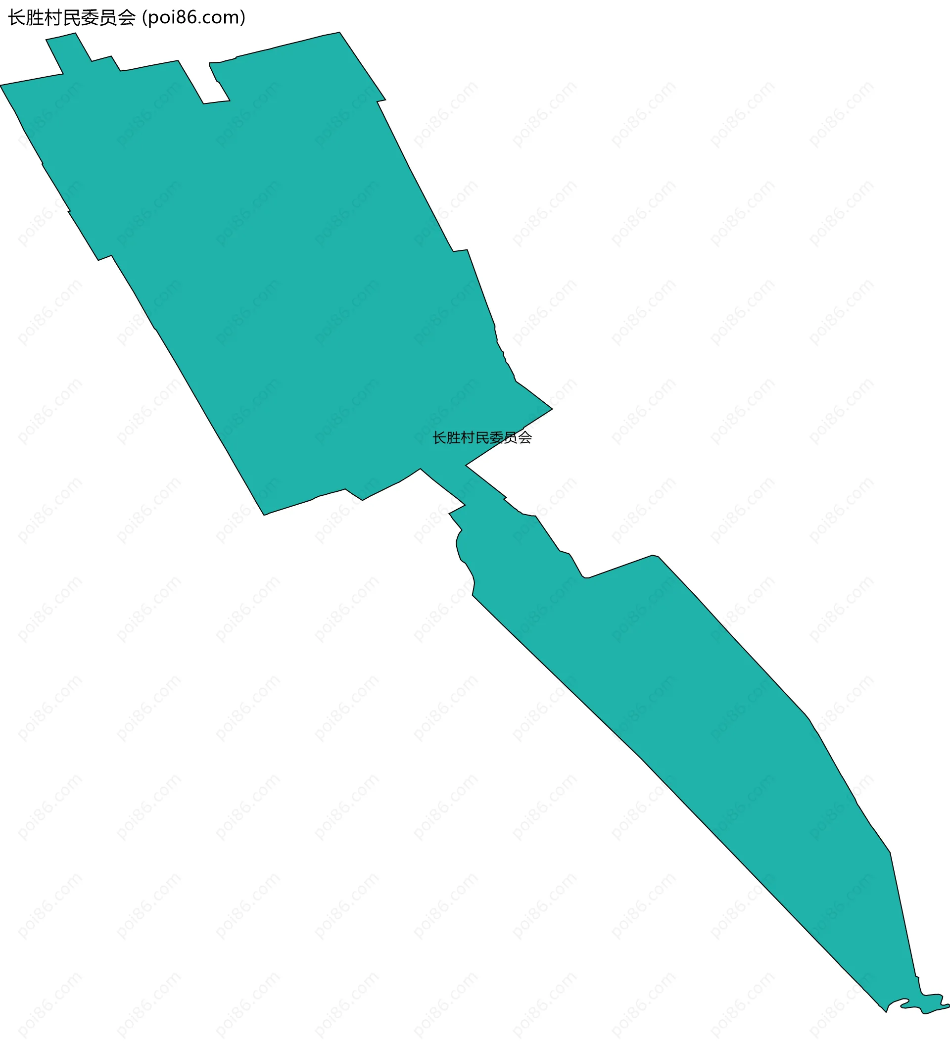 长胜村民委员会边界地图