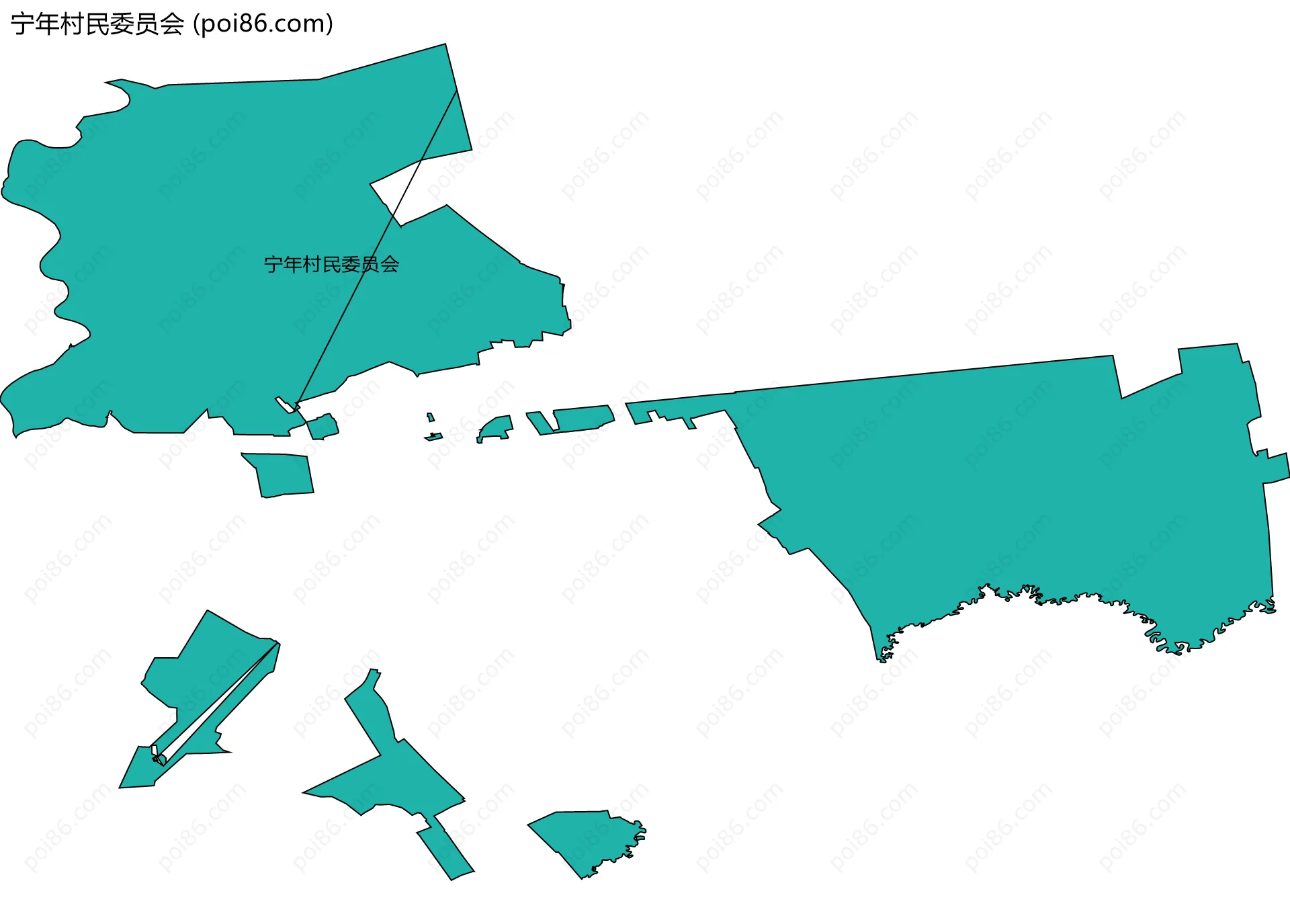 宁年村民委员会边界地图