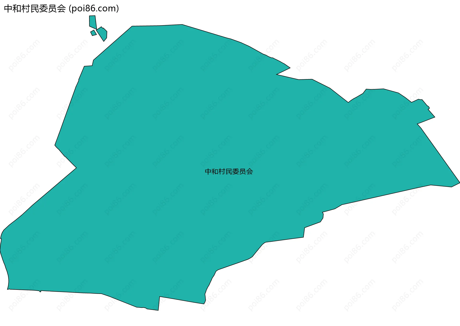 中和村民委员会边界地图