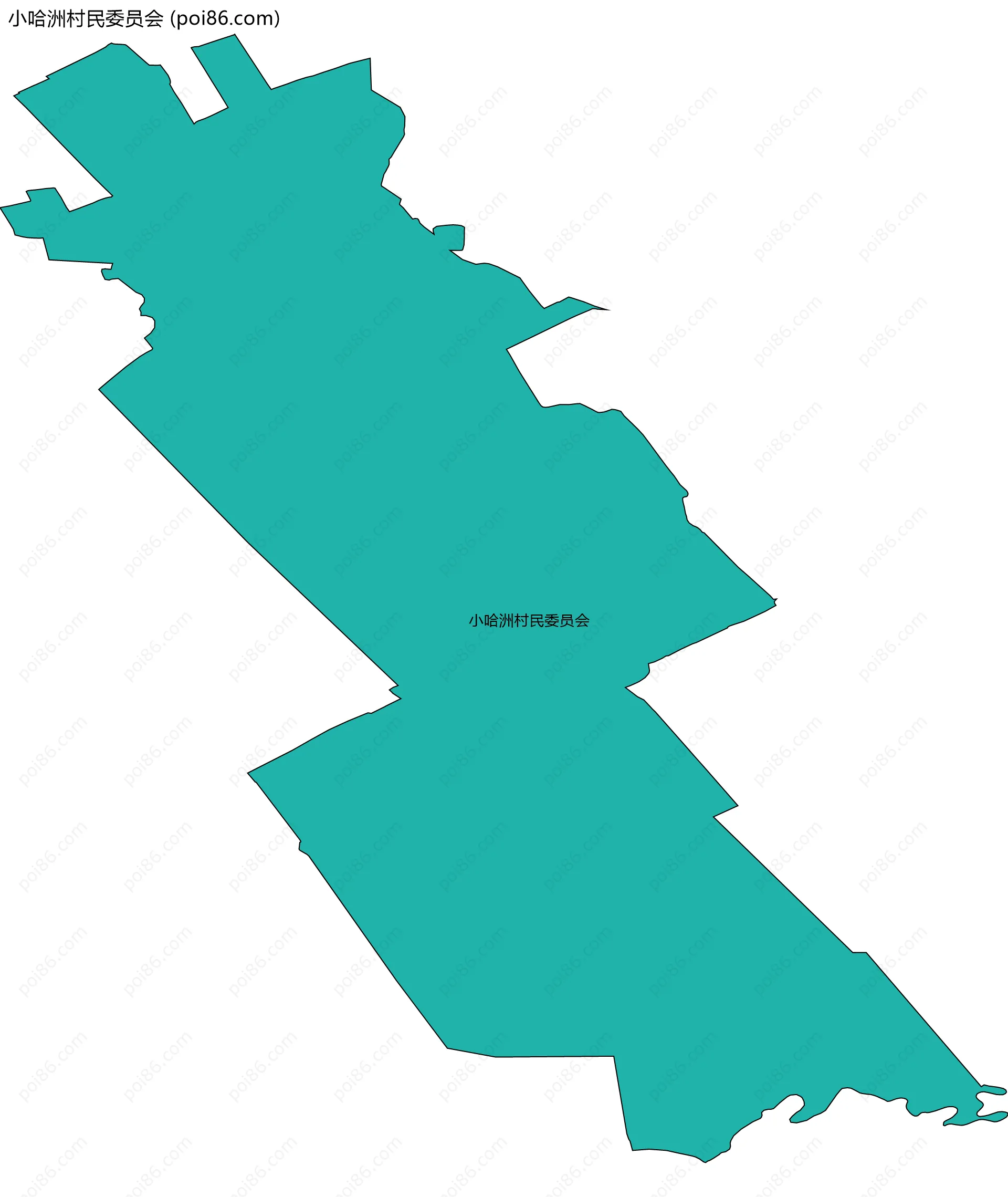 小哈洲村民委员会边界地图