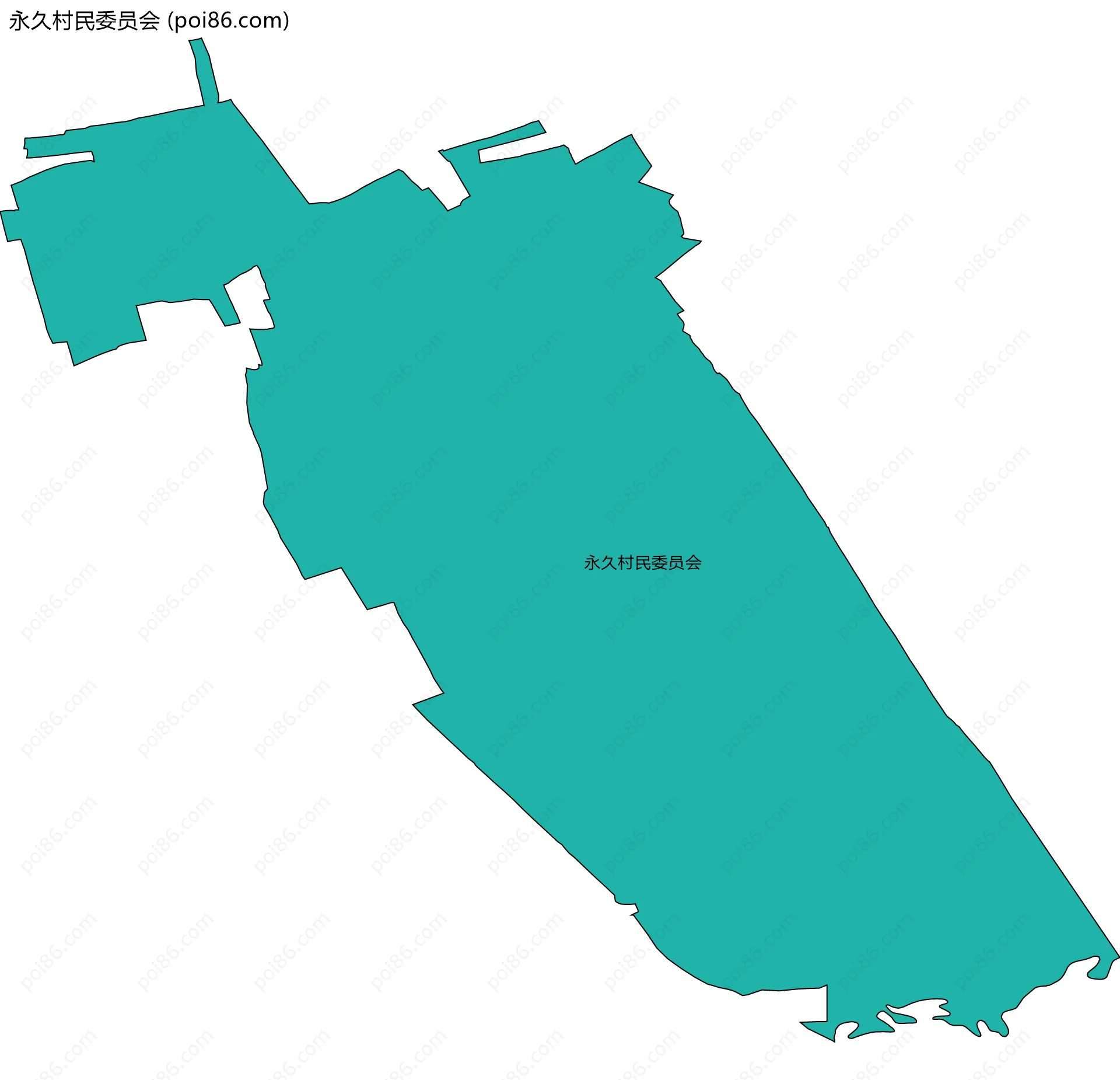 永久村民委员会边界地图