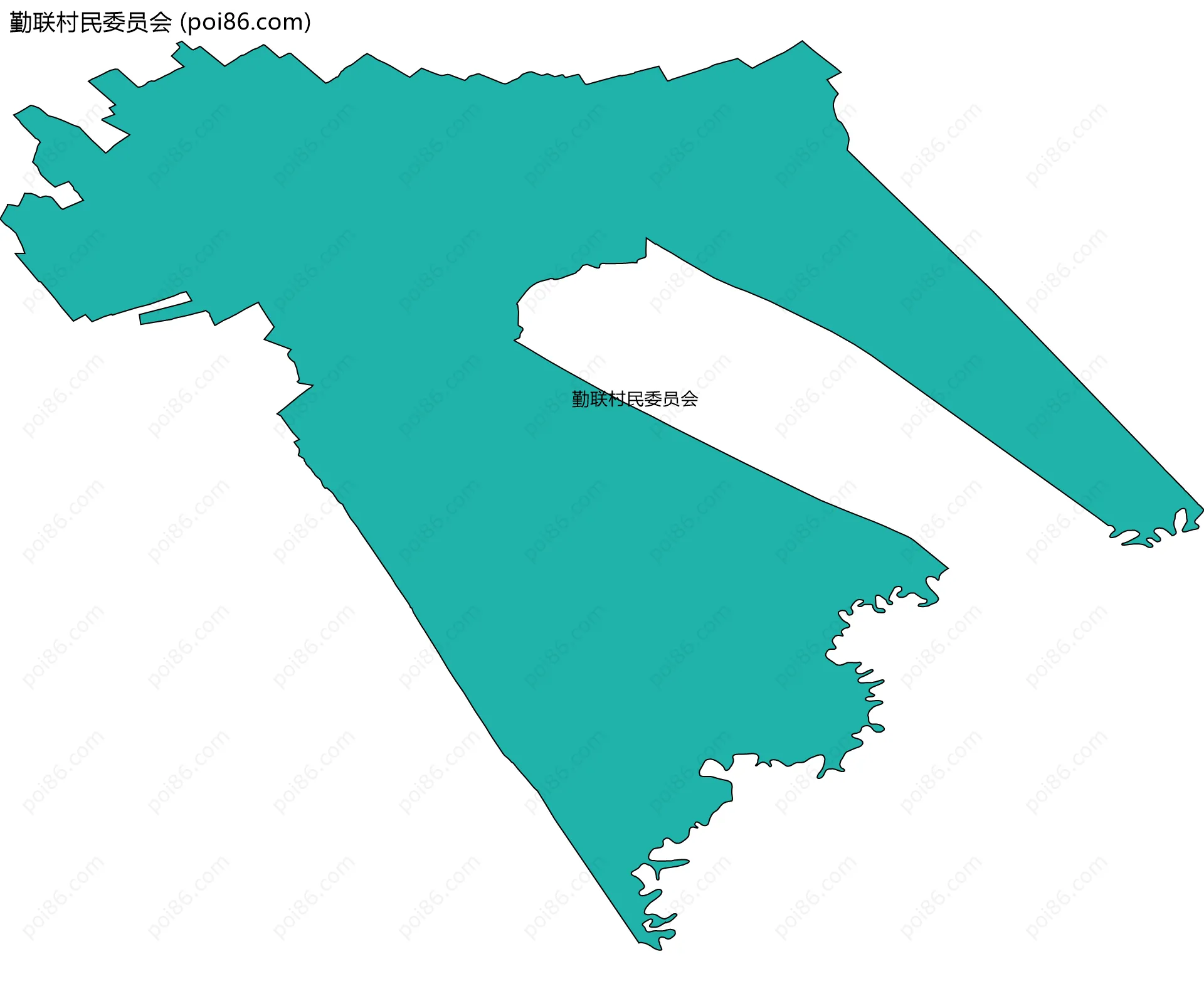 勤联村民委员会边界地图