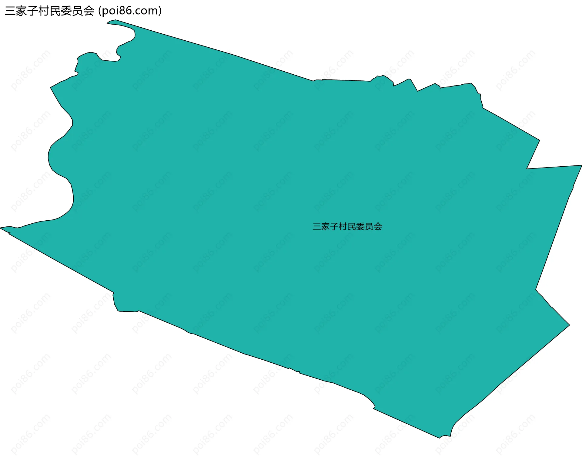 三家子村民委员会边界地图