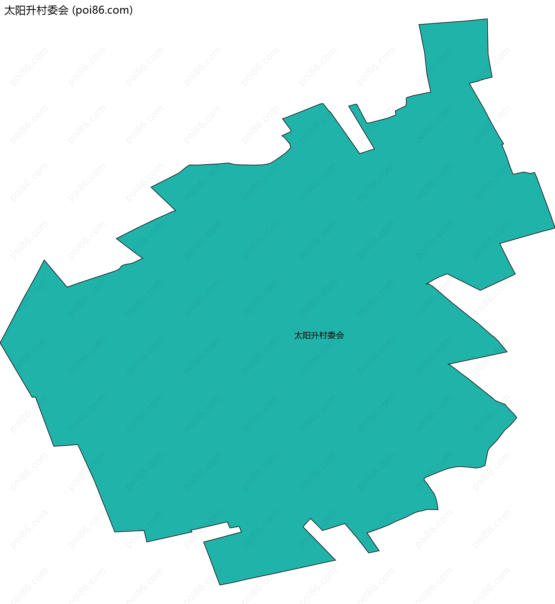 太阳升村委会边界地图