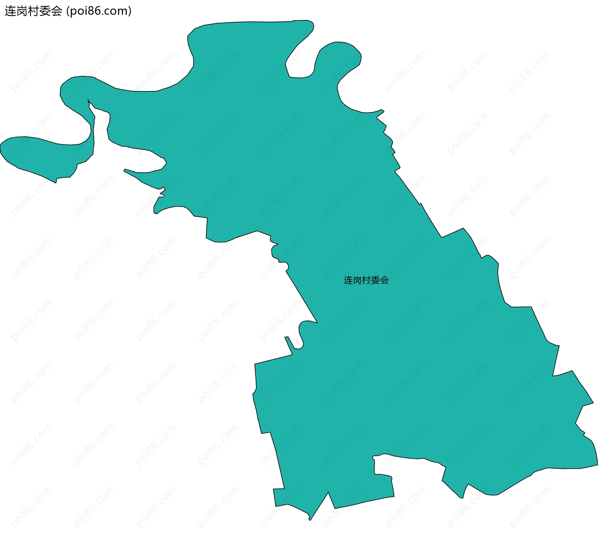 连岗村委会边界地图