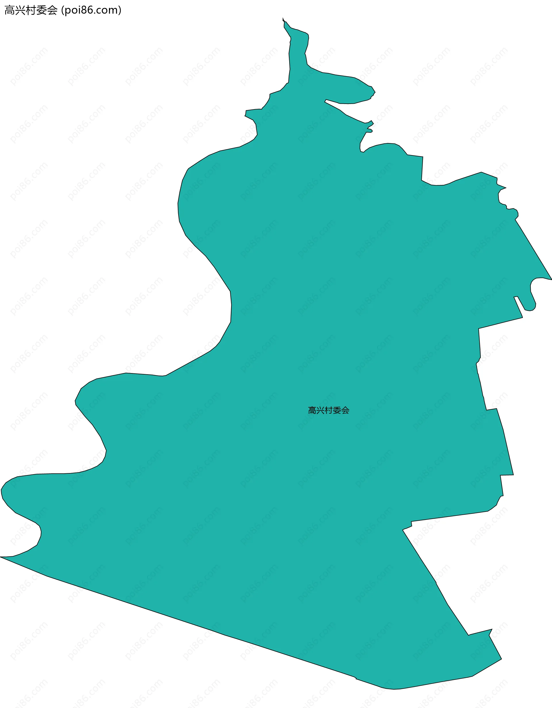 高兴村委会边界地图