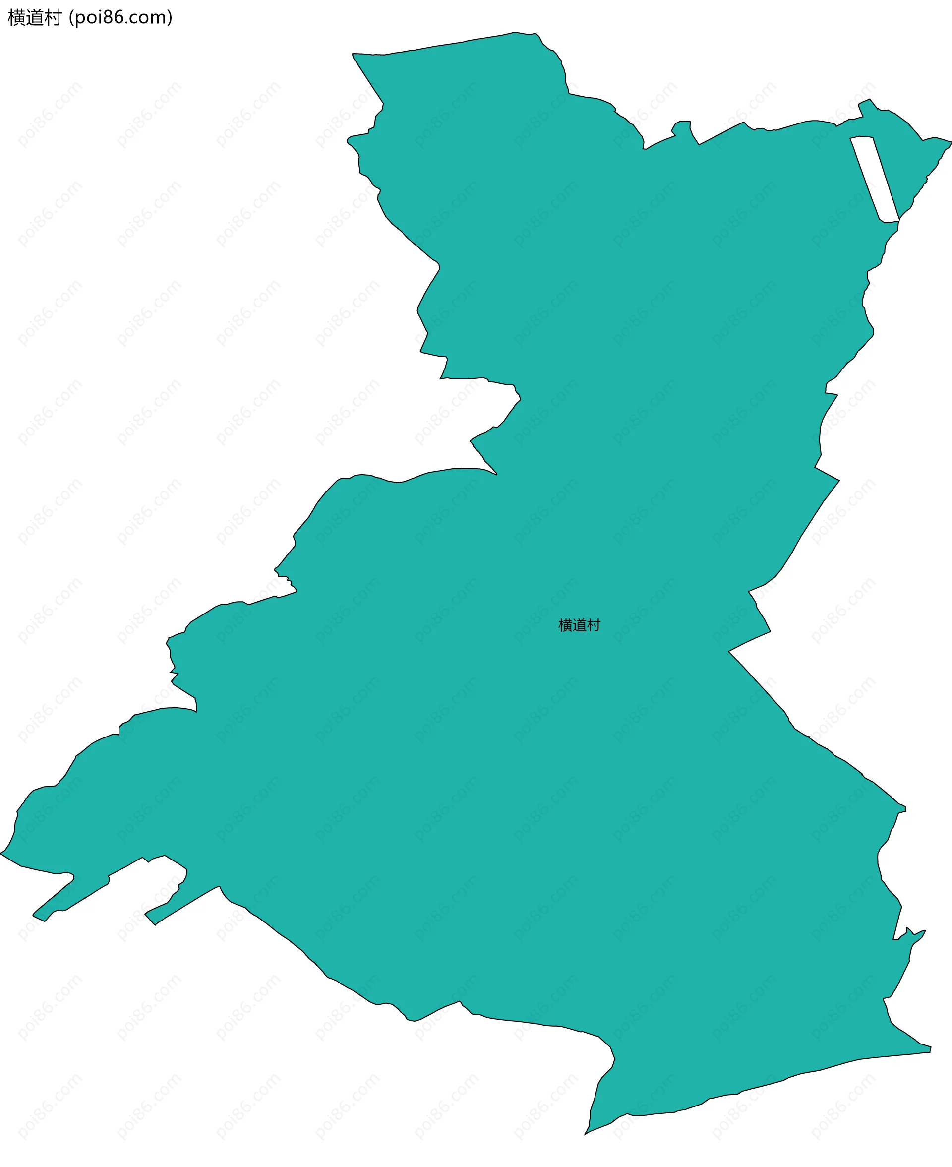 横道村边界地图