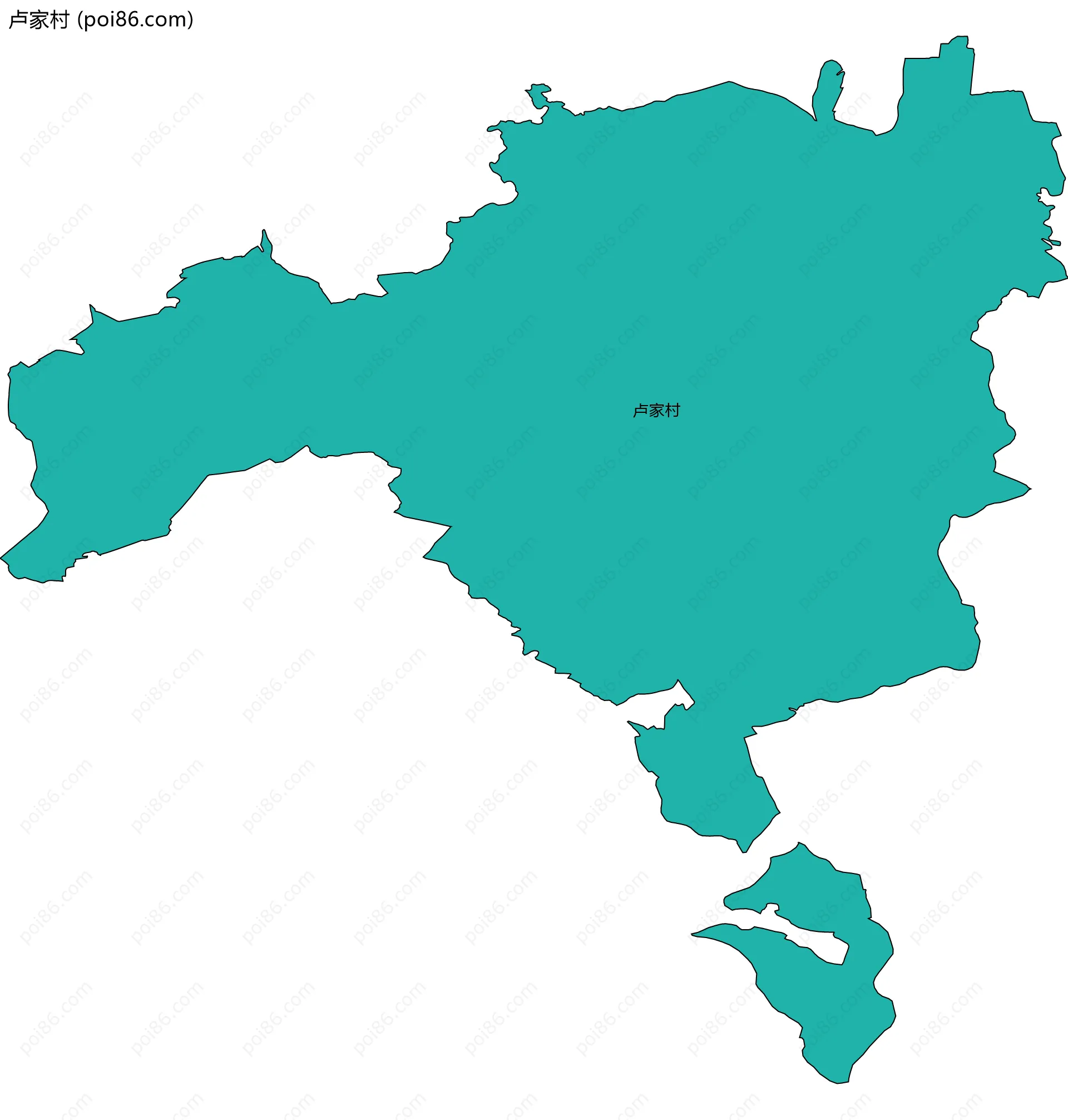 卢家村边界地图