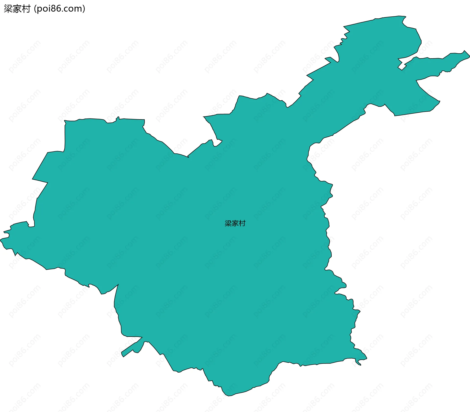 梁家村边界地图