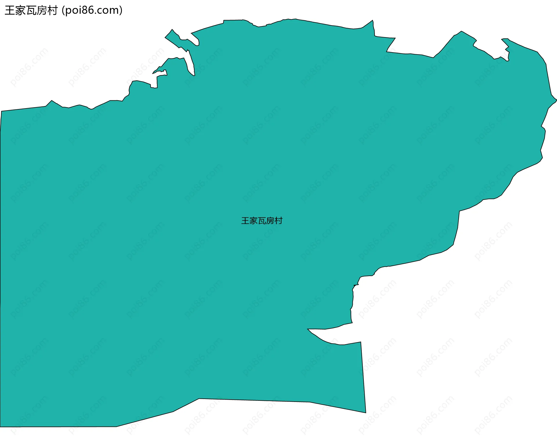 王家瓦房村边界地图
