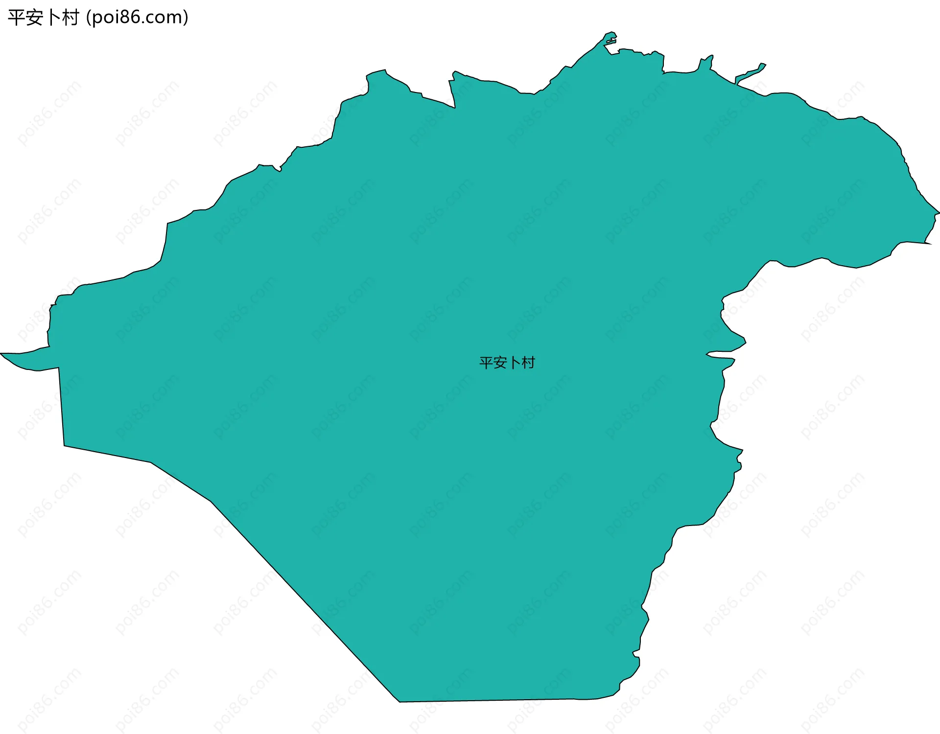 平安卜村边界地图