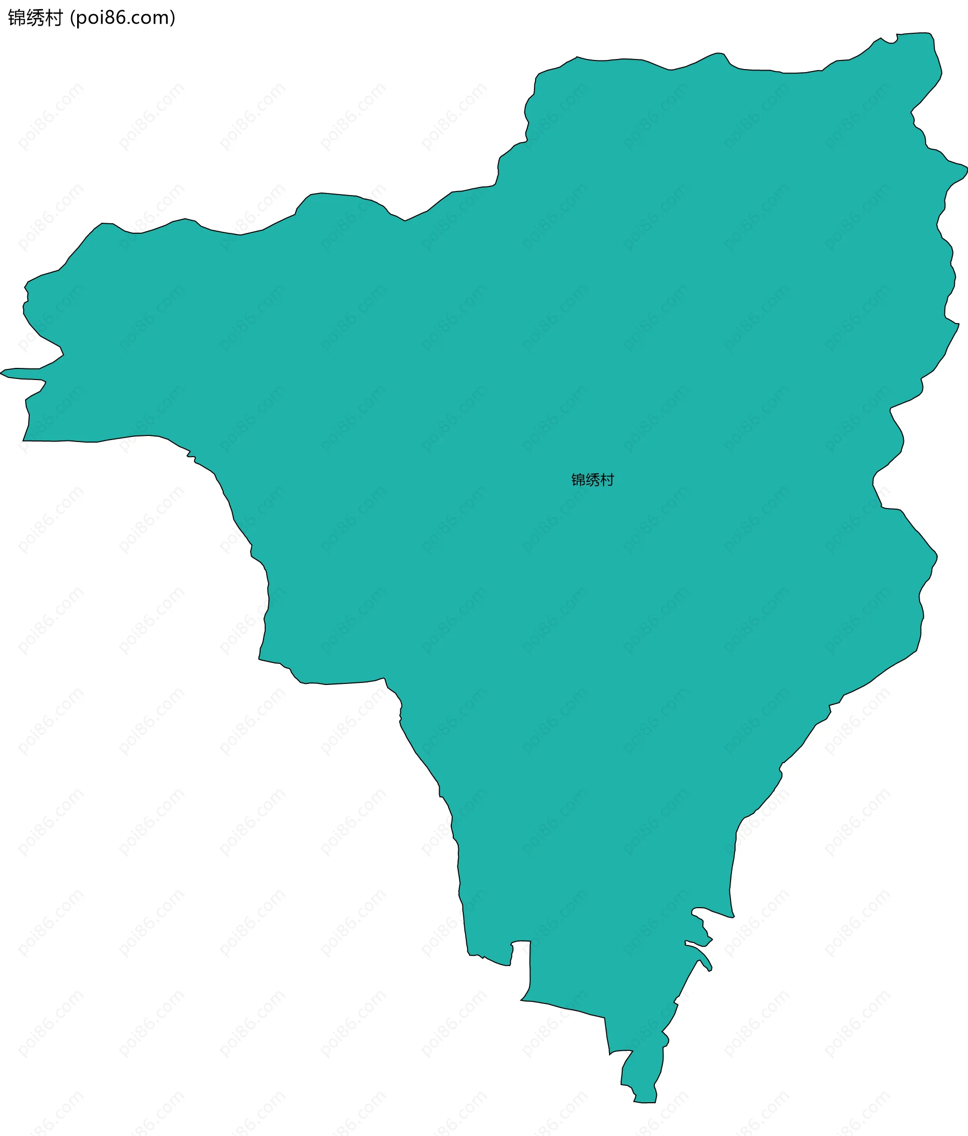 锦绣村边界地图