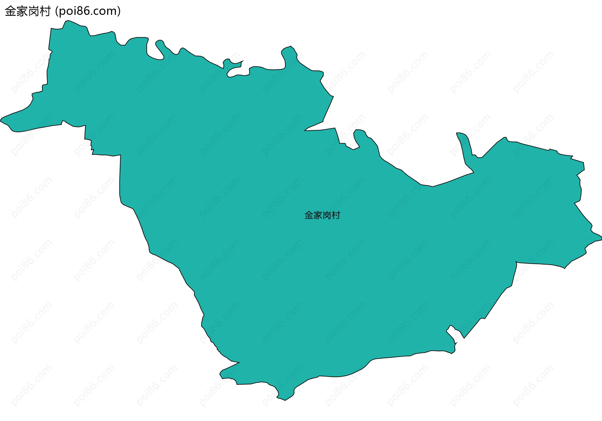 金家岗村边界地图