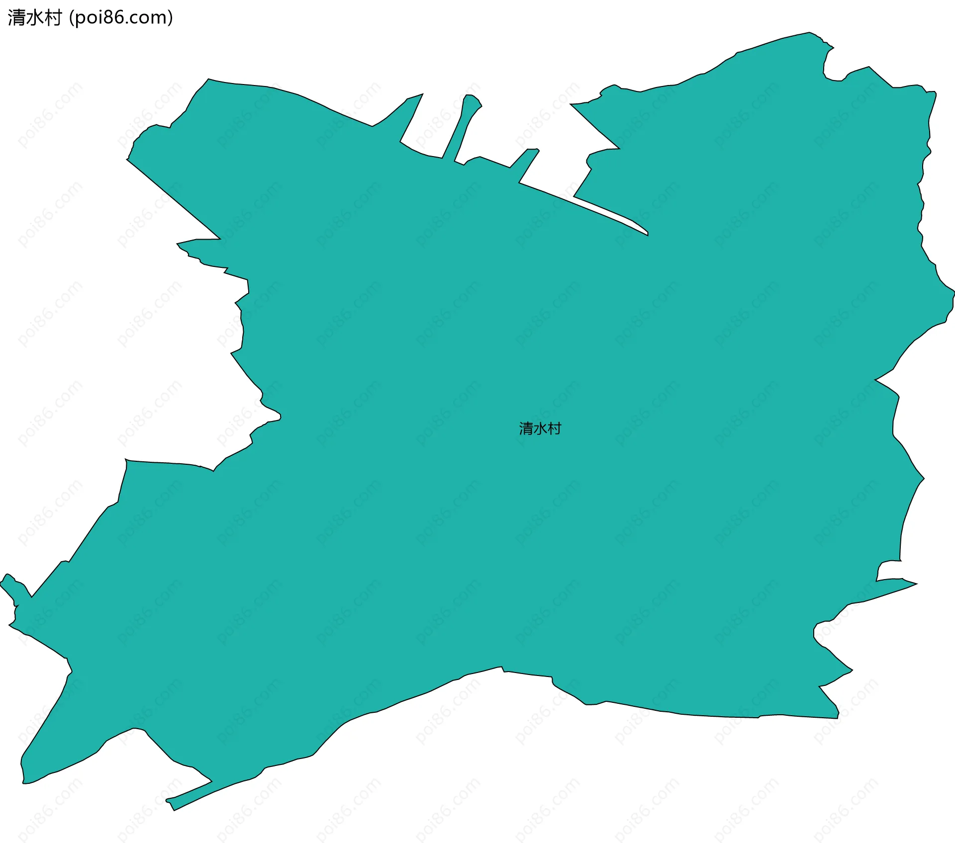 清水村边界地图