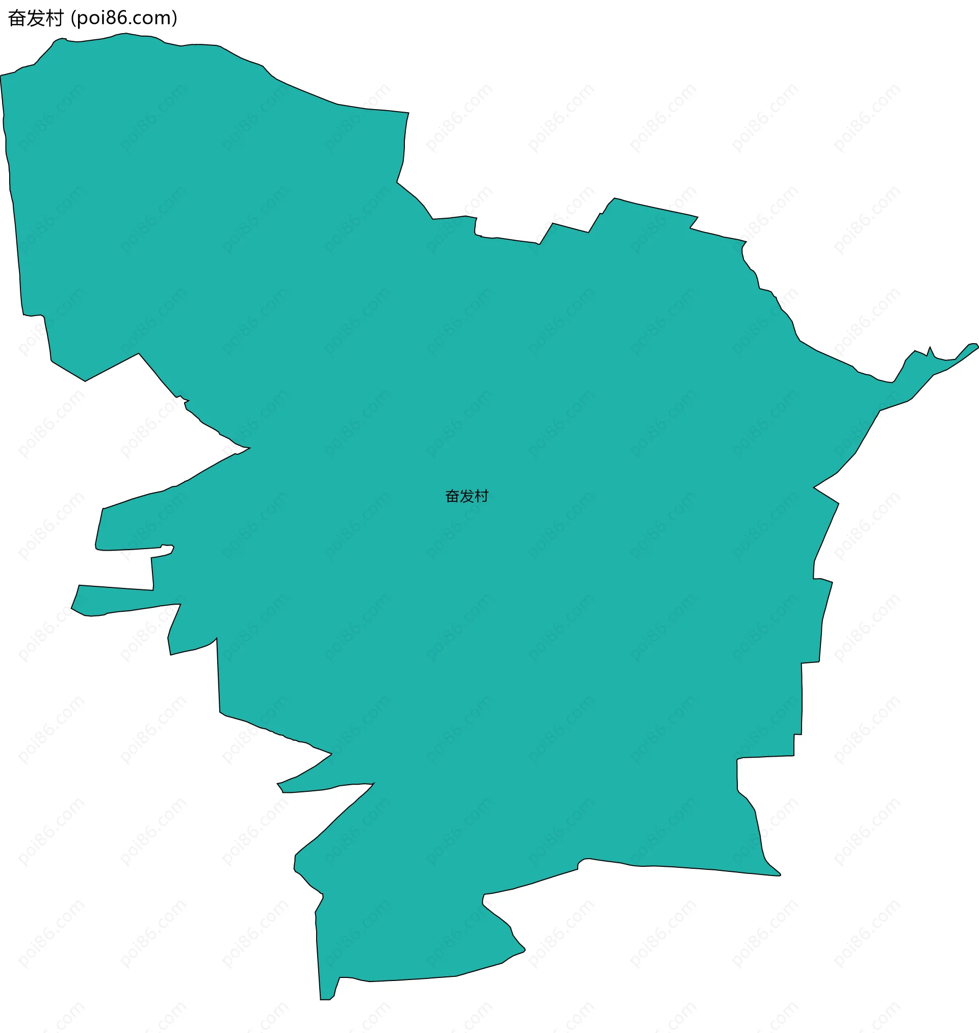 奋发村边界地图