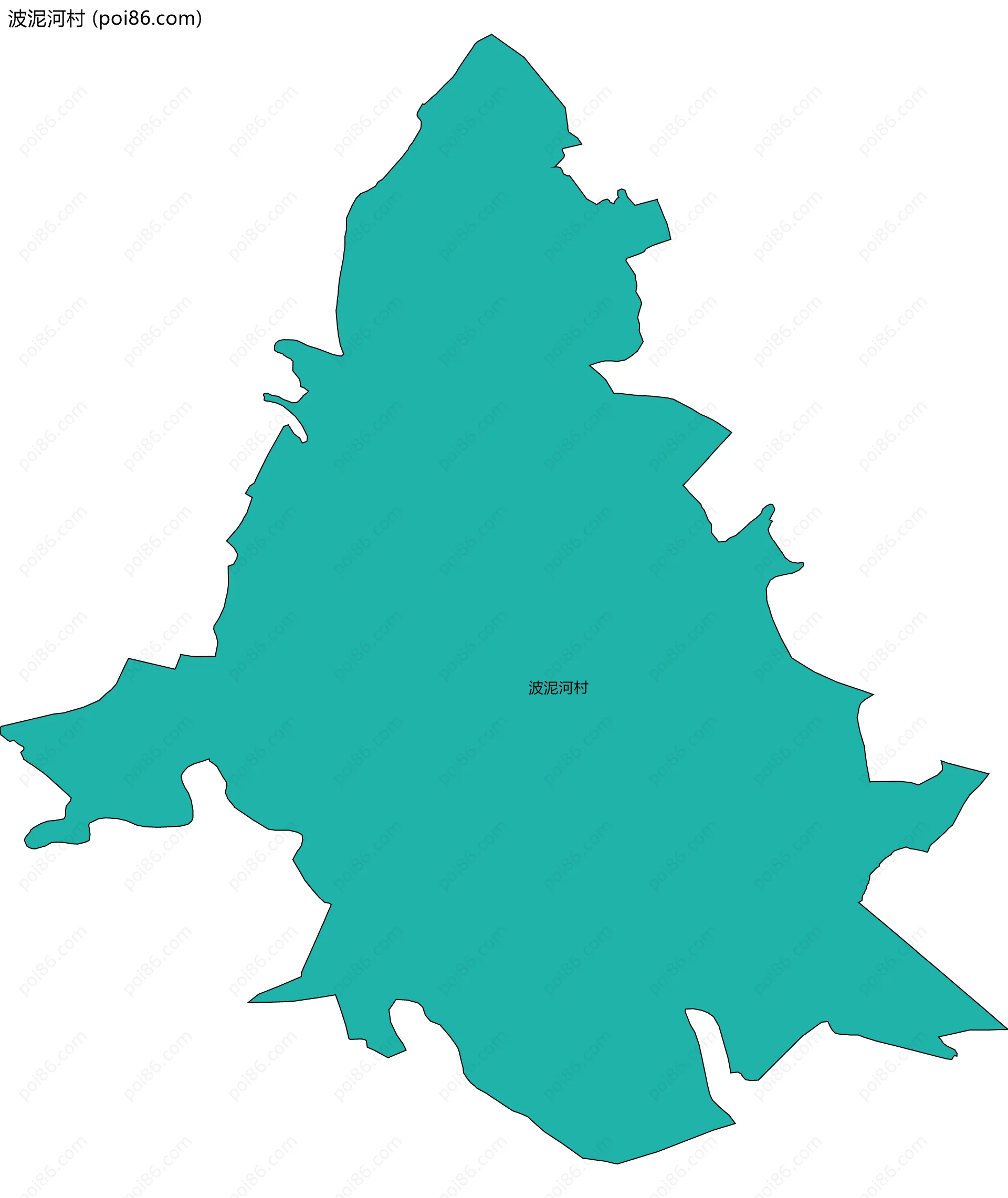 波泥河村边界地图