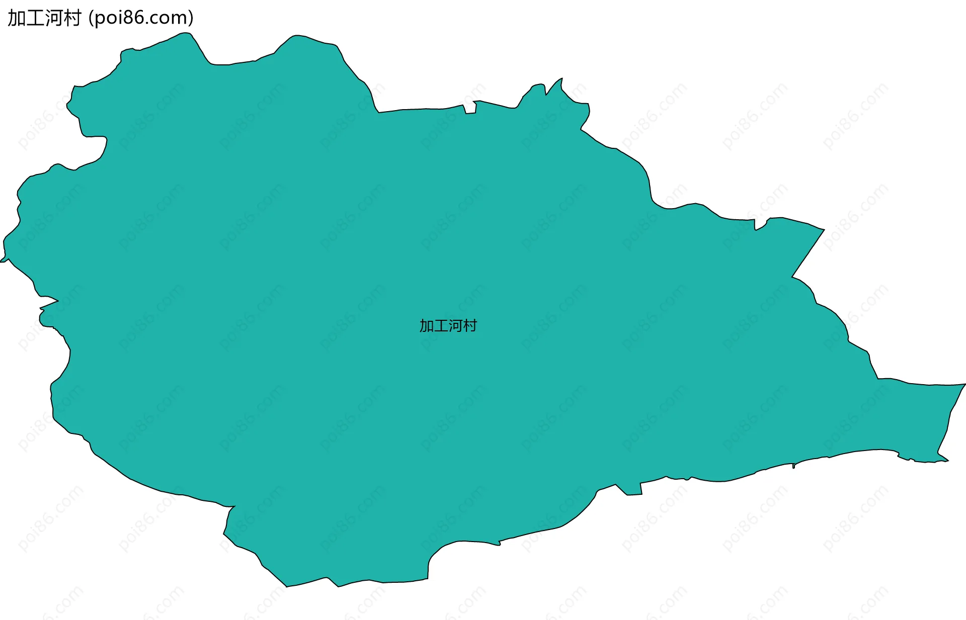 加工河村边界地图