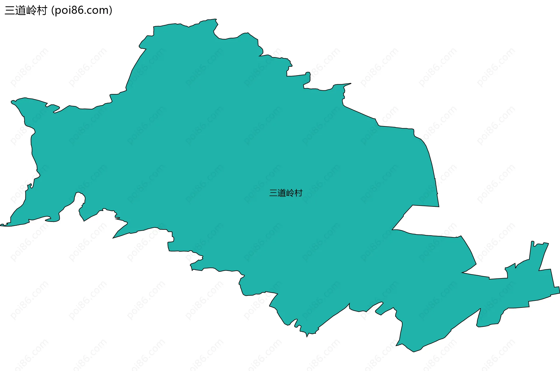 三道岭村边界地图