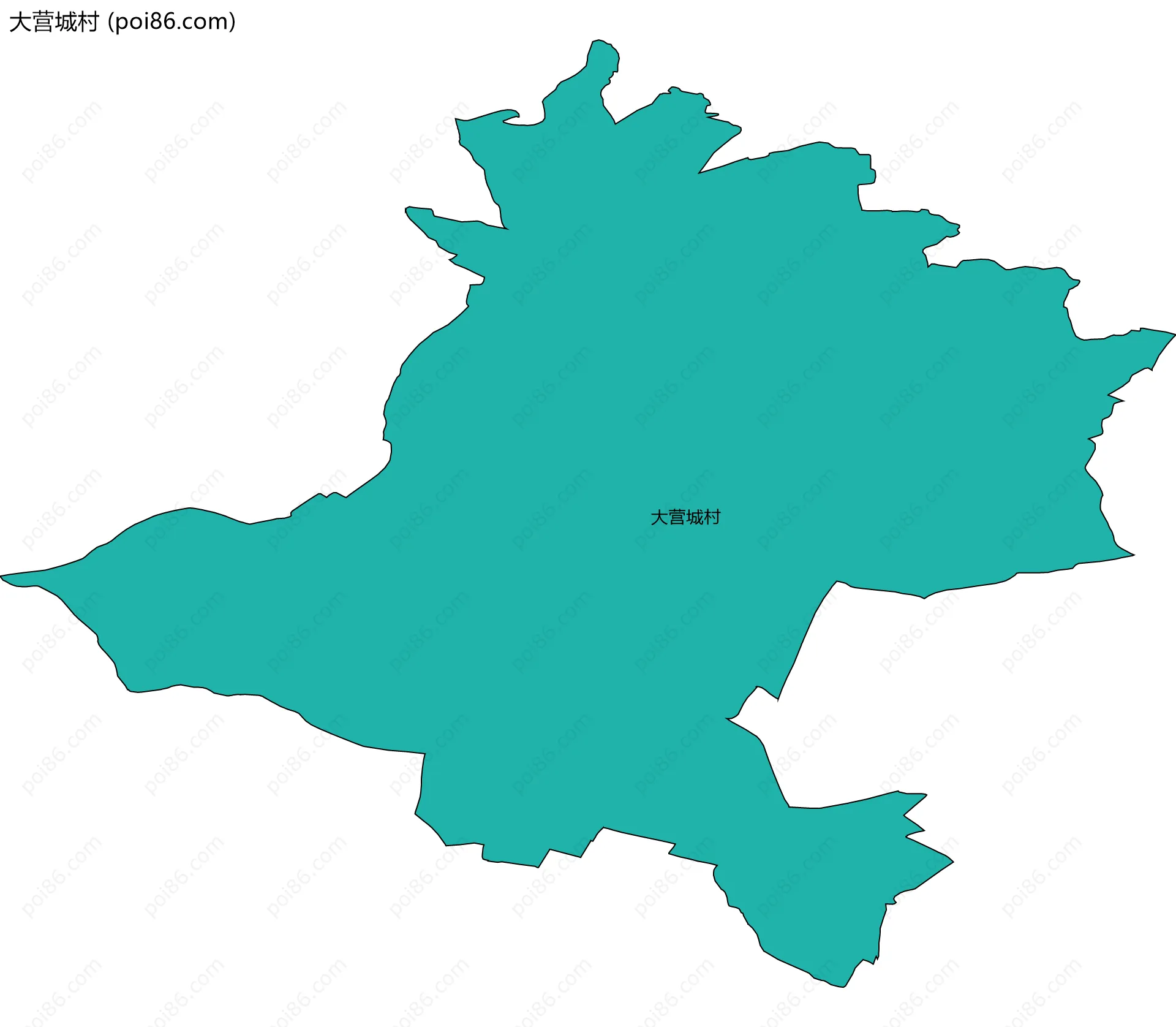 大营城村边界地图