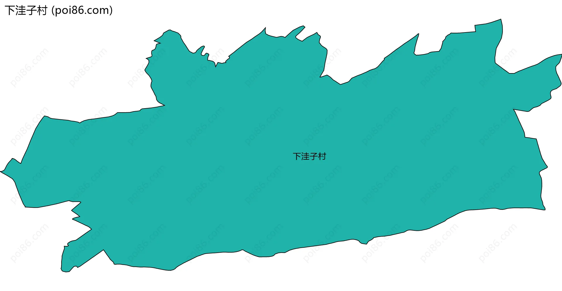 下洼子村边界地图