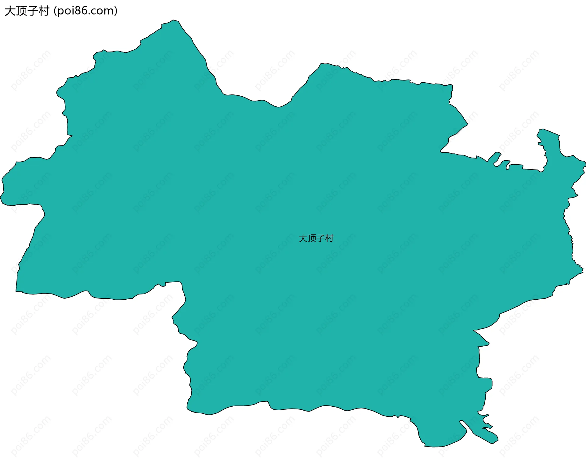 大顶子村边界地图