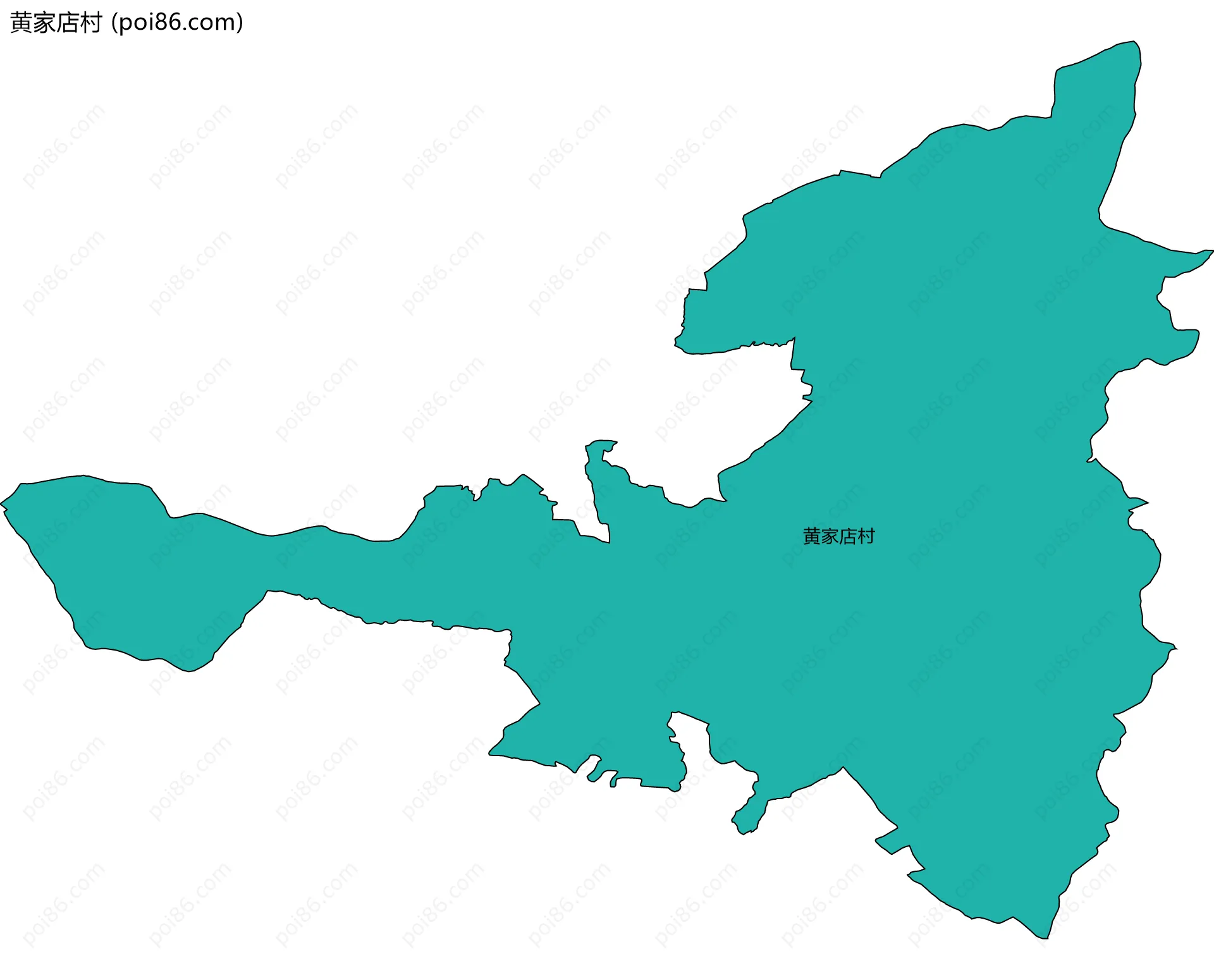 黄家店村边界地图