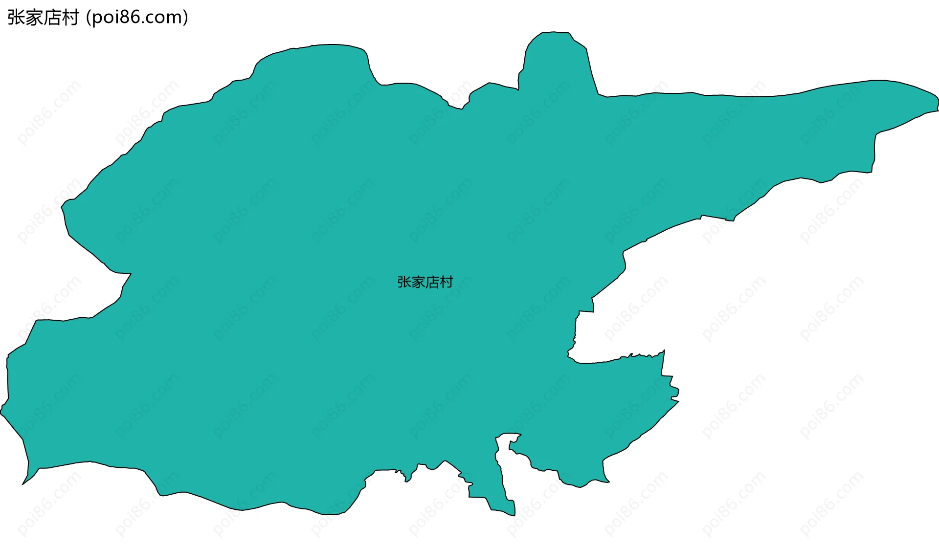 张家店村边界地图