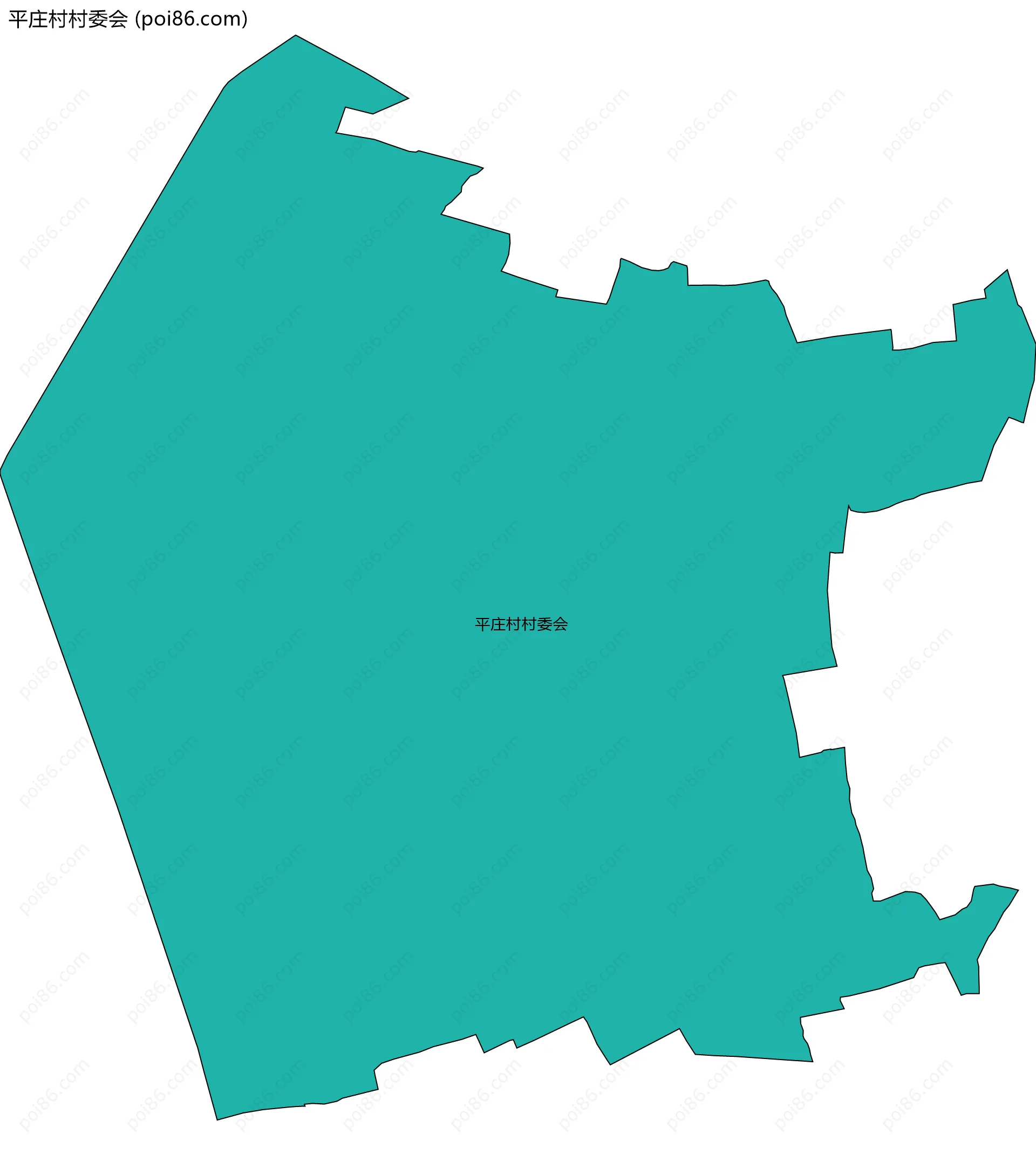 平庄村村委会边界地图