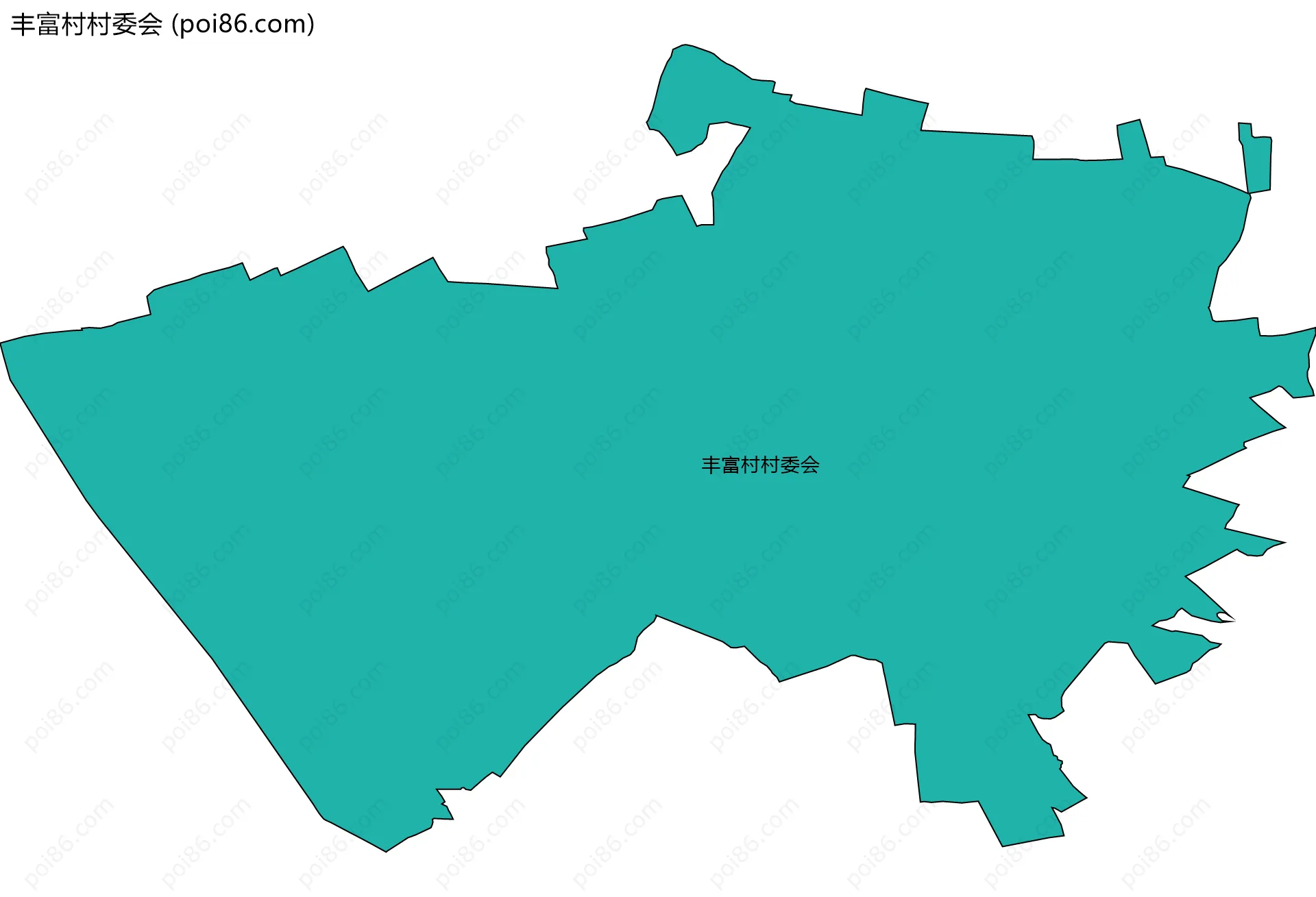 丰富村村委会边界地图