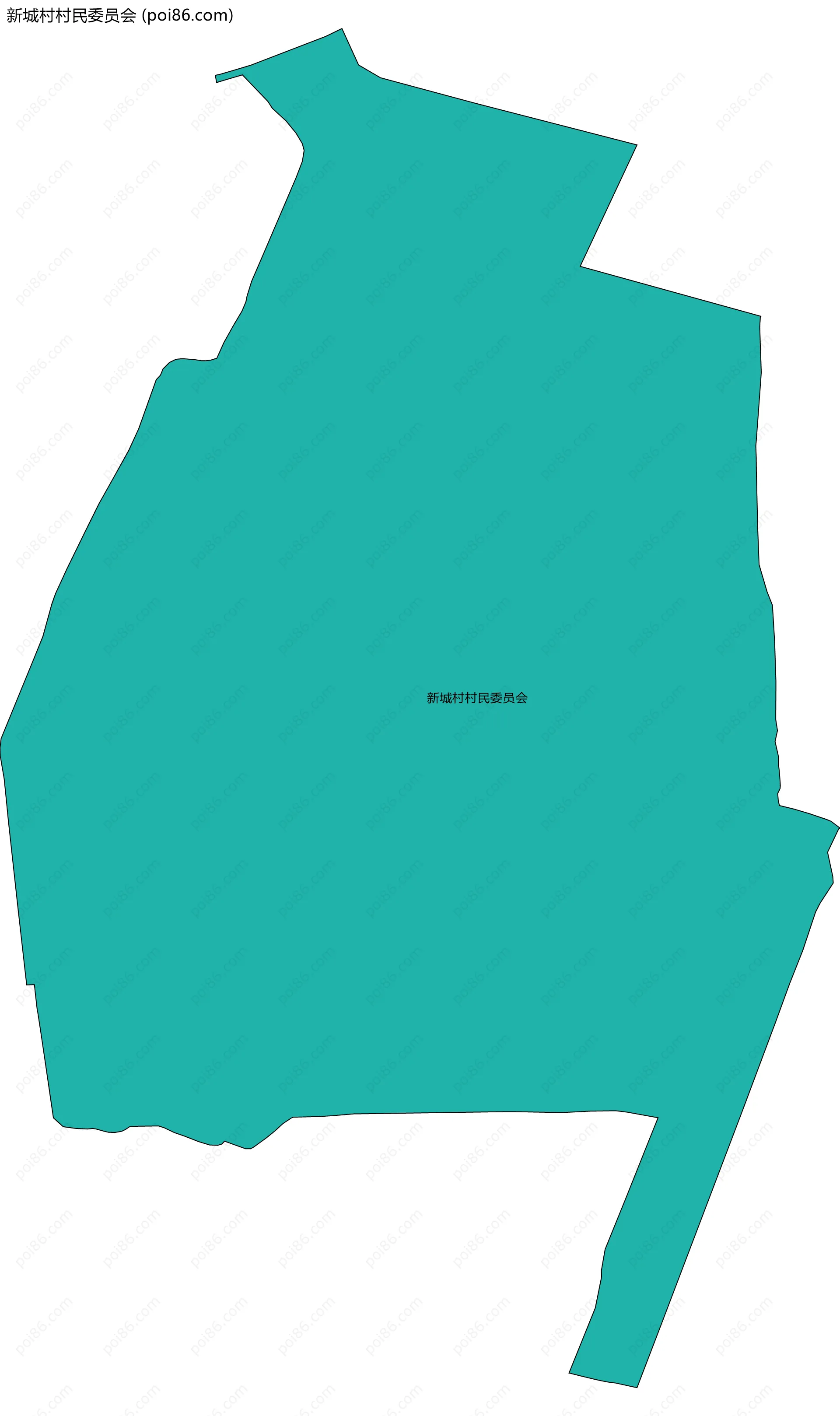新城村村民委员会边界地图