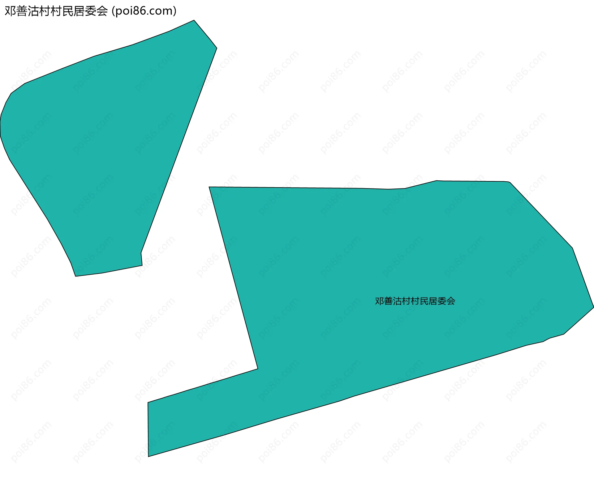 邓善沽村村民居委会边界地图