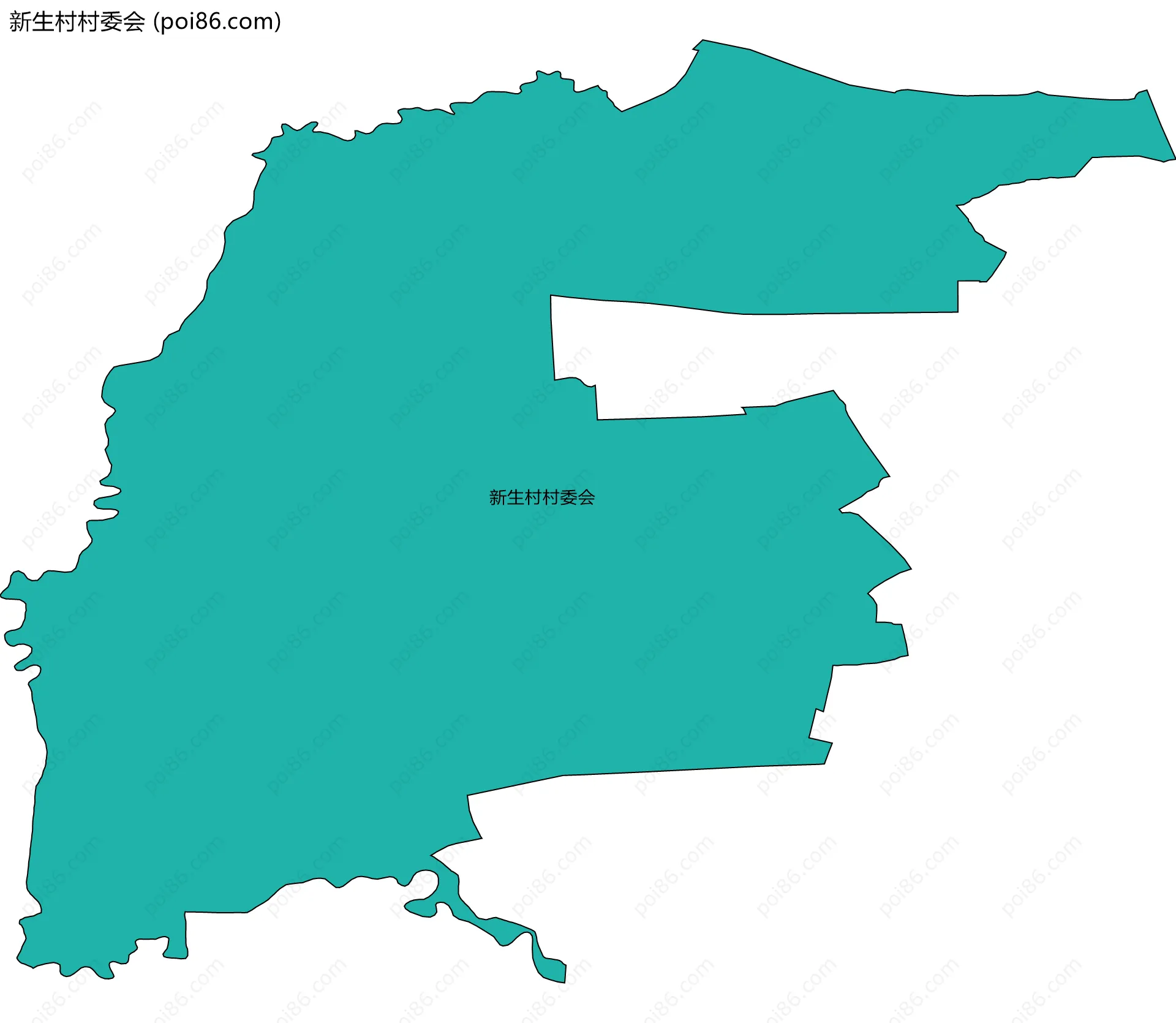 新生村村委会边界地图