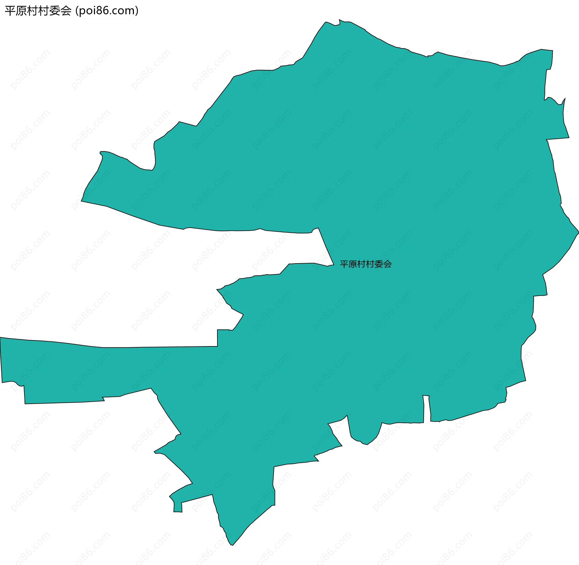 平原村村委会边界地图