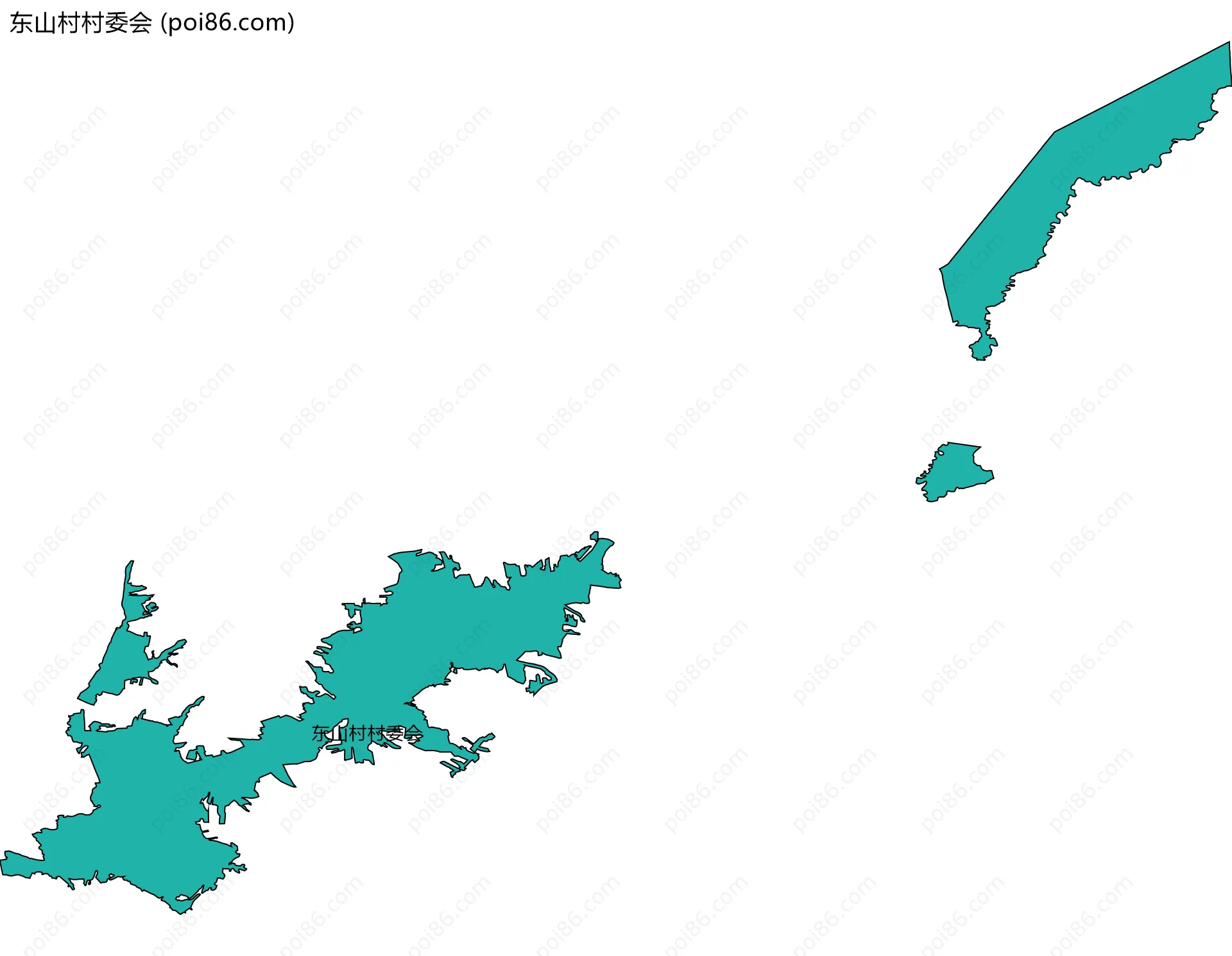 东山村村委会边界地图