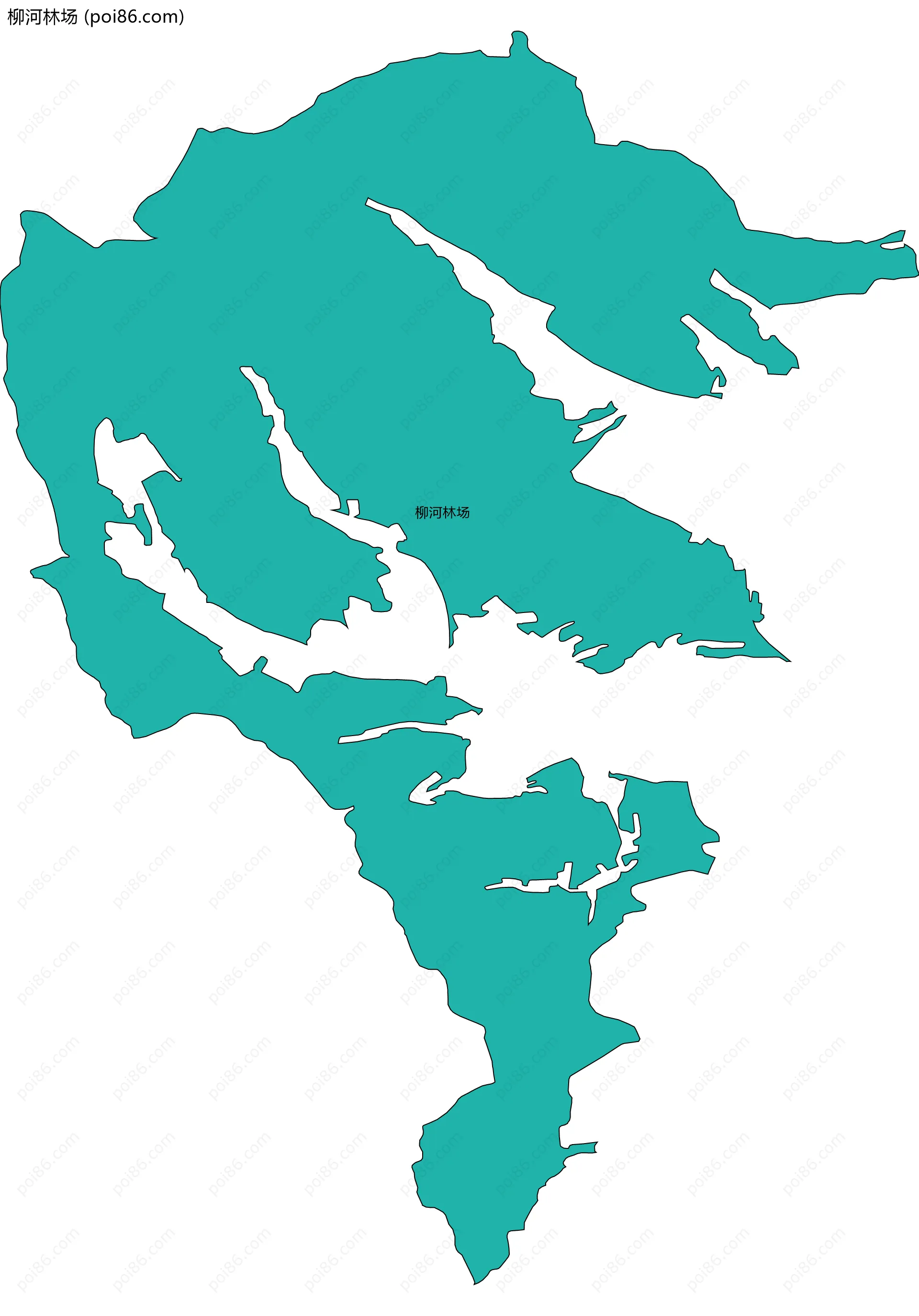 柳河林场边界地图