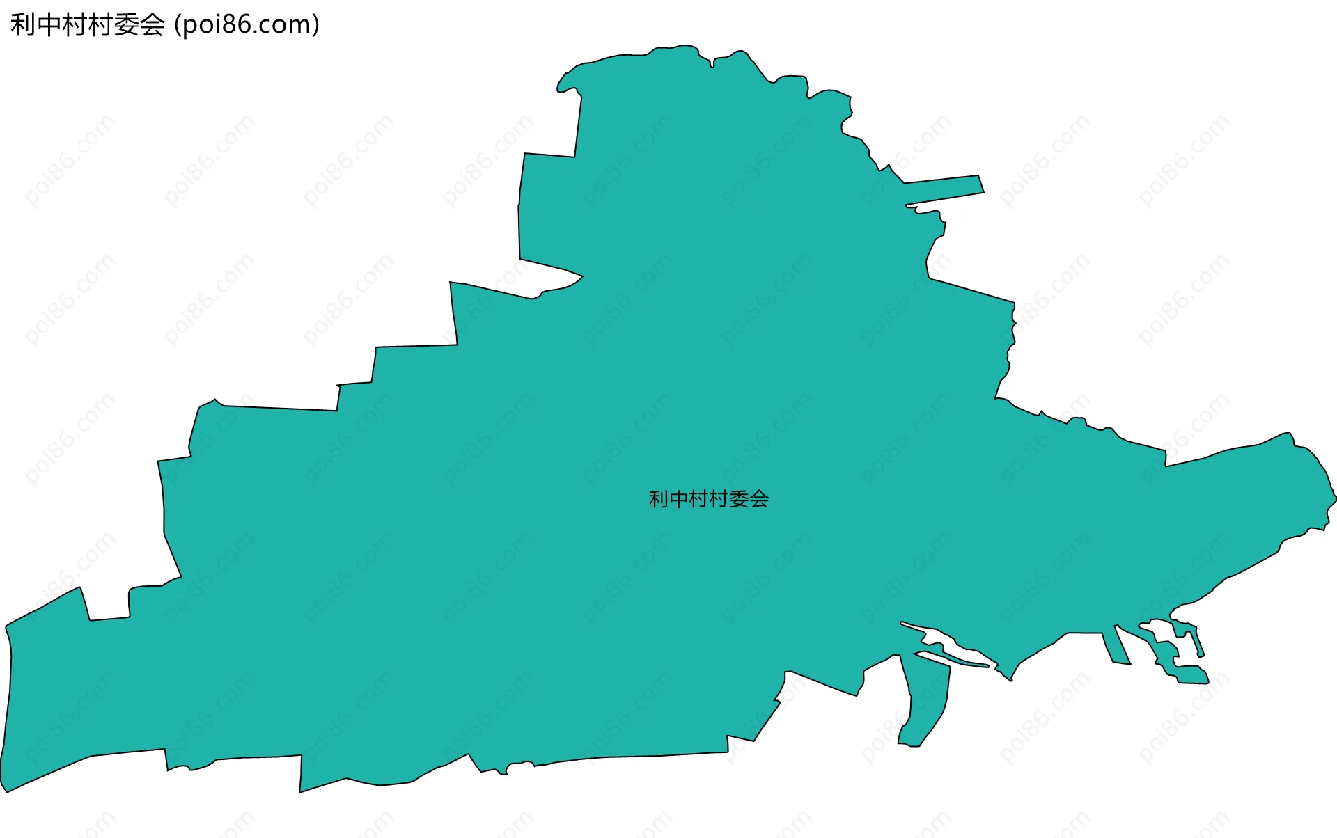 利中村村委会边界地图