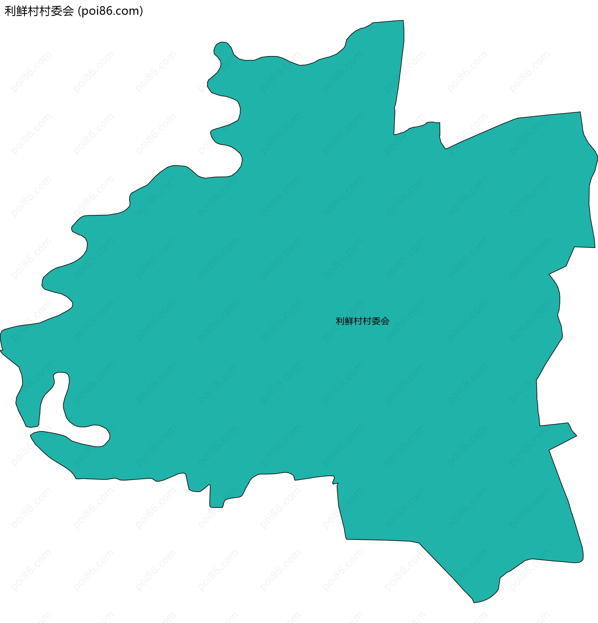 利鲜村村委会边界地图