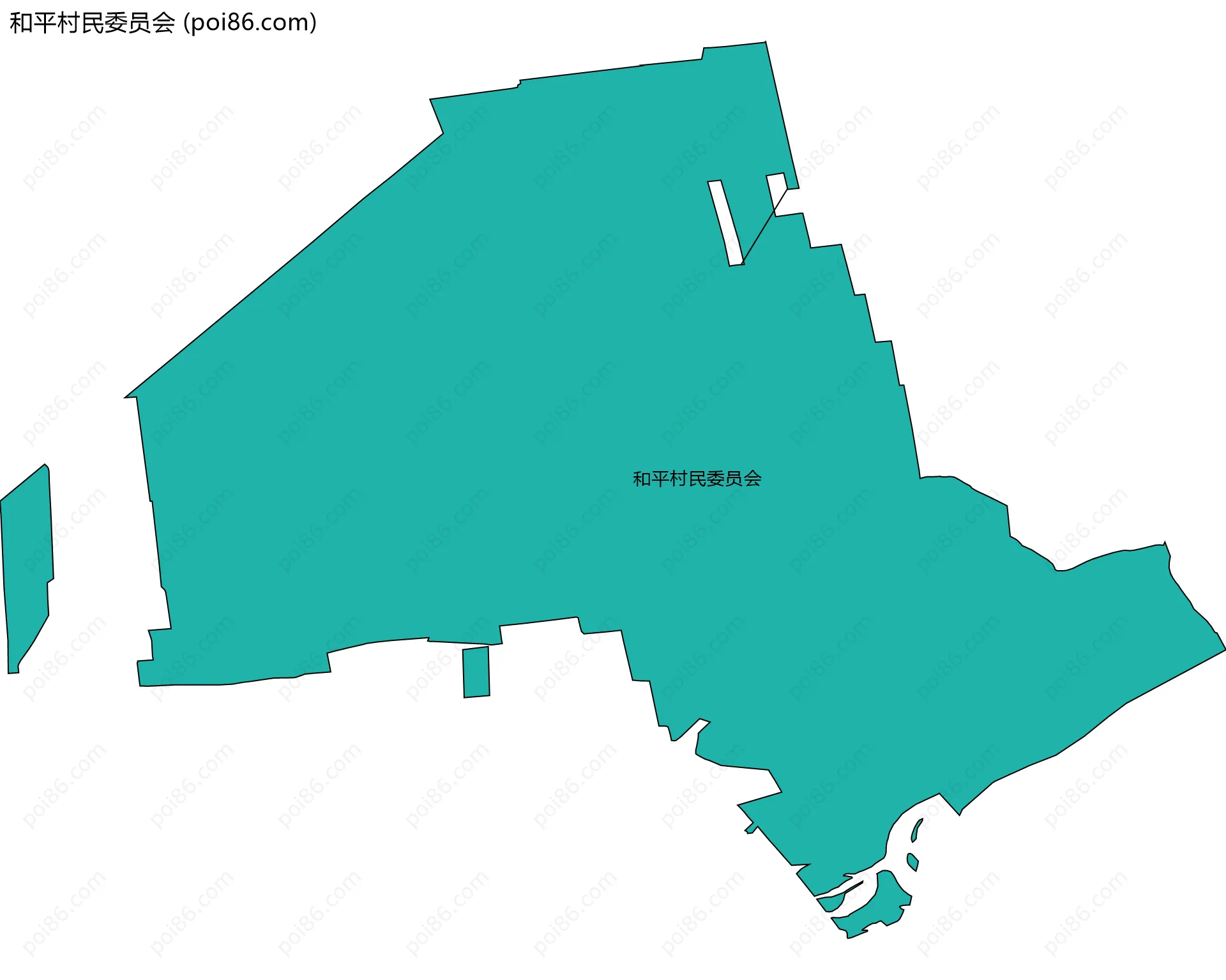 和平村民委员会边界地图