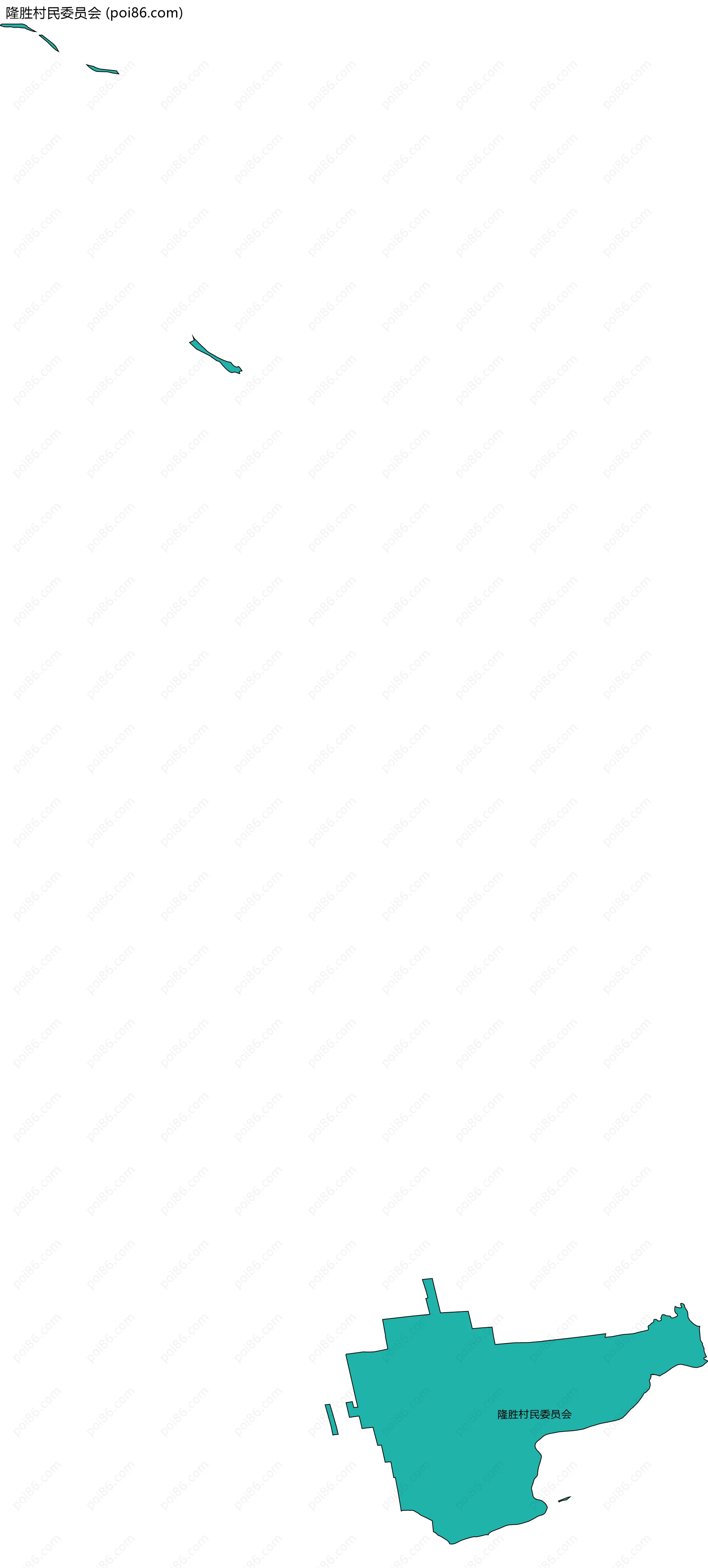 隆胜村民委员会边界地图