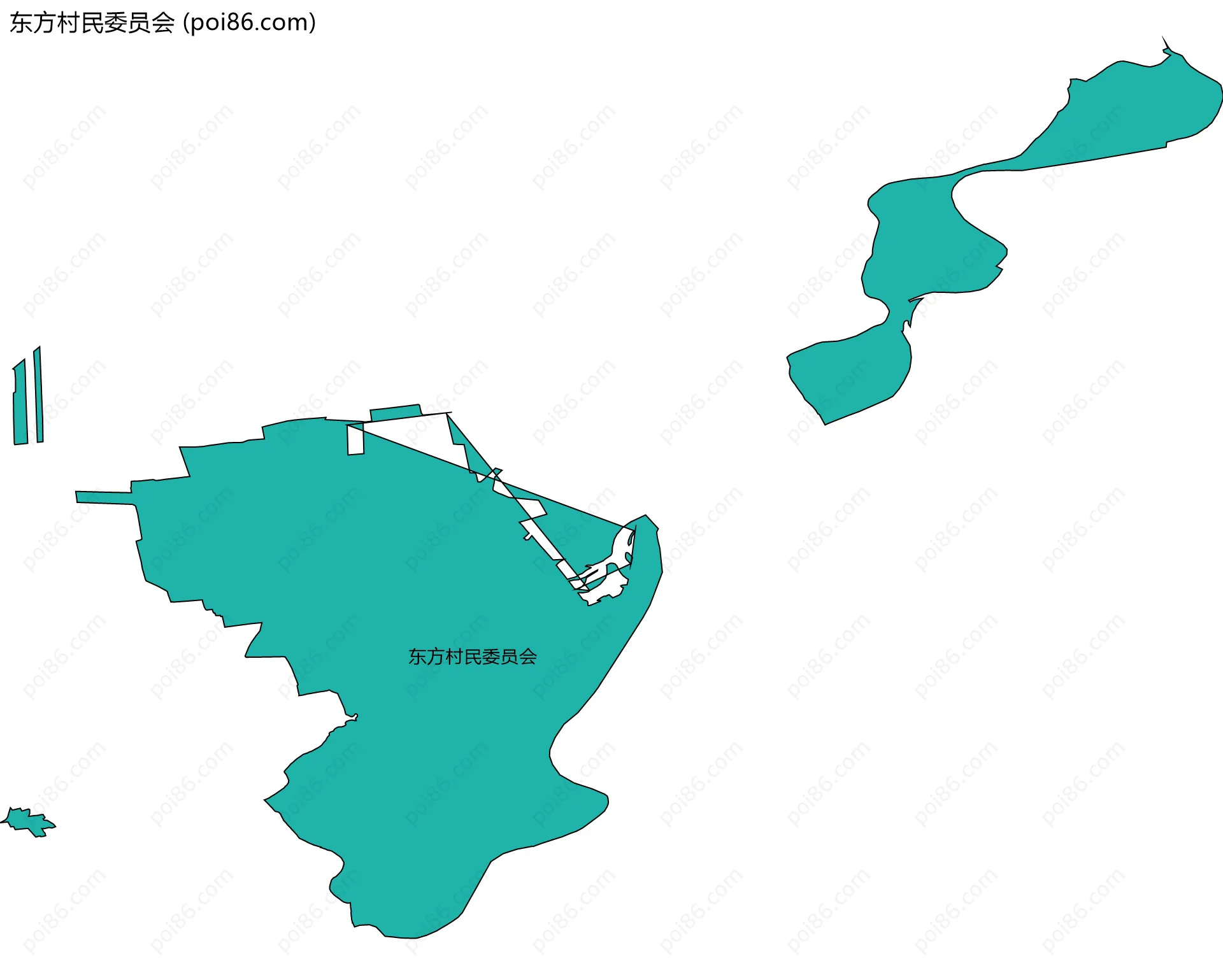 东方村民委员会边界地图