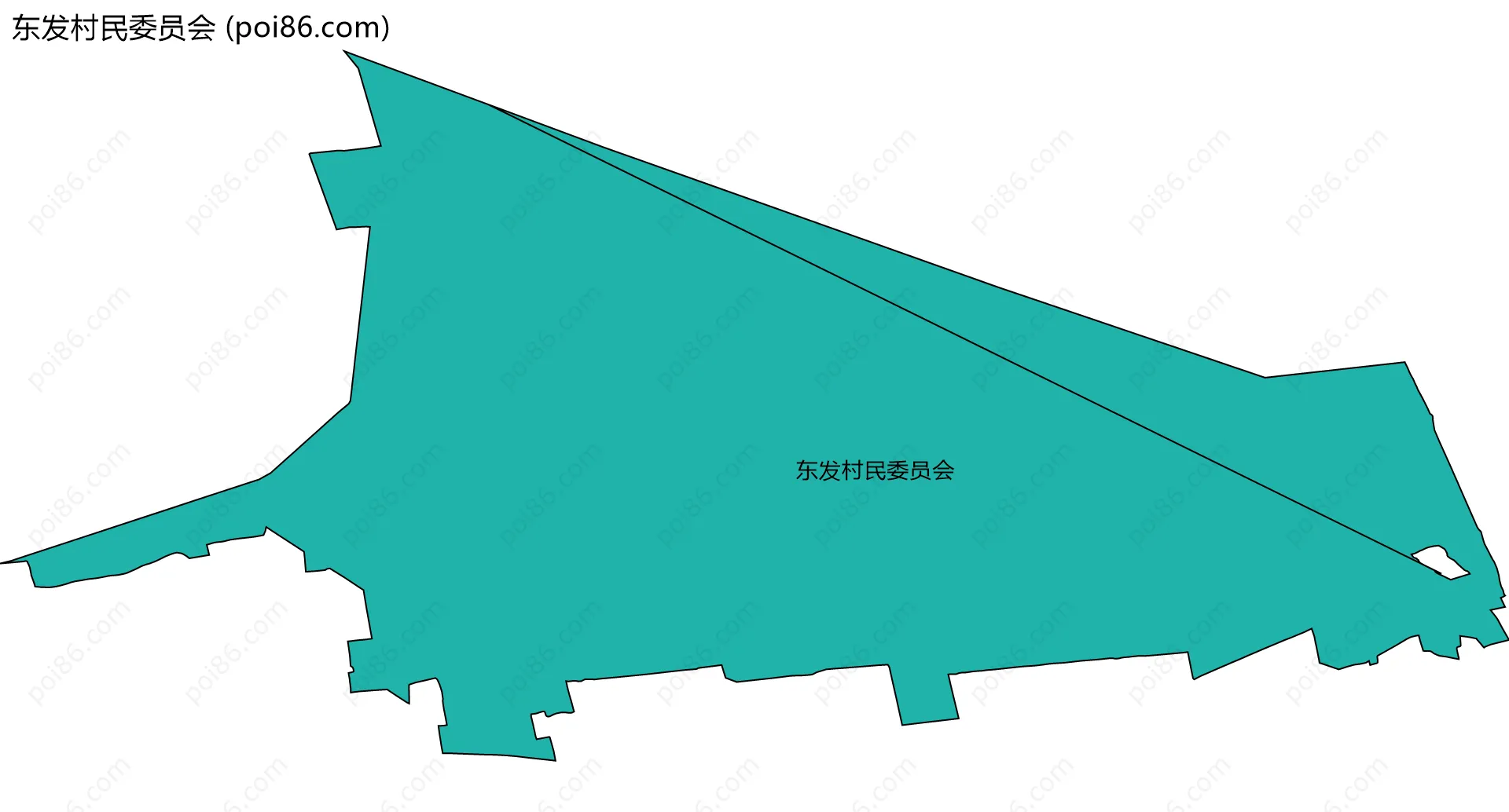 东发村民委员会边界地图