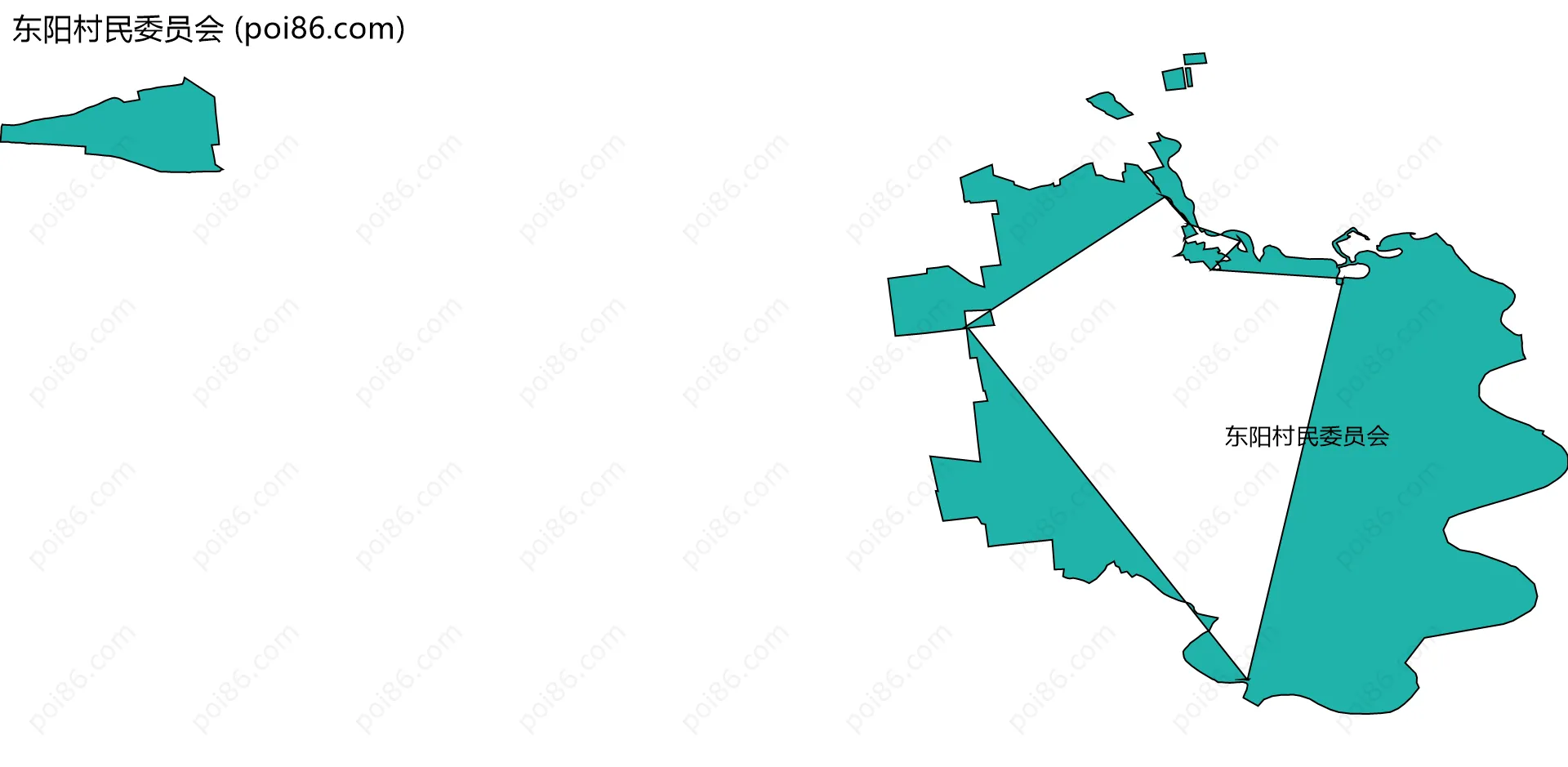 东阳村民委员会边界地图